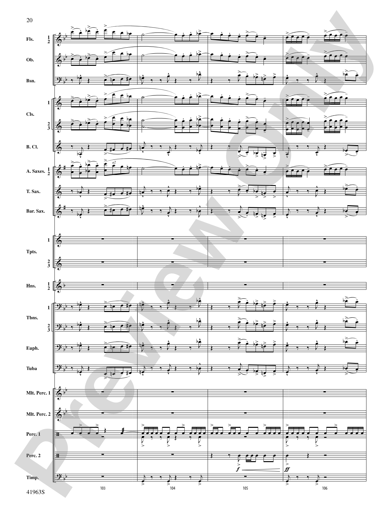 Sky Bound: Concert Band Conductor Score & Parts