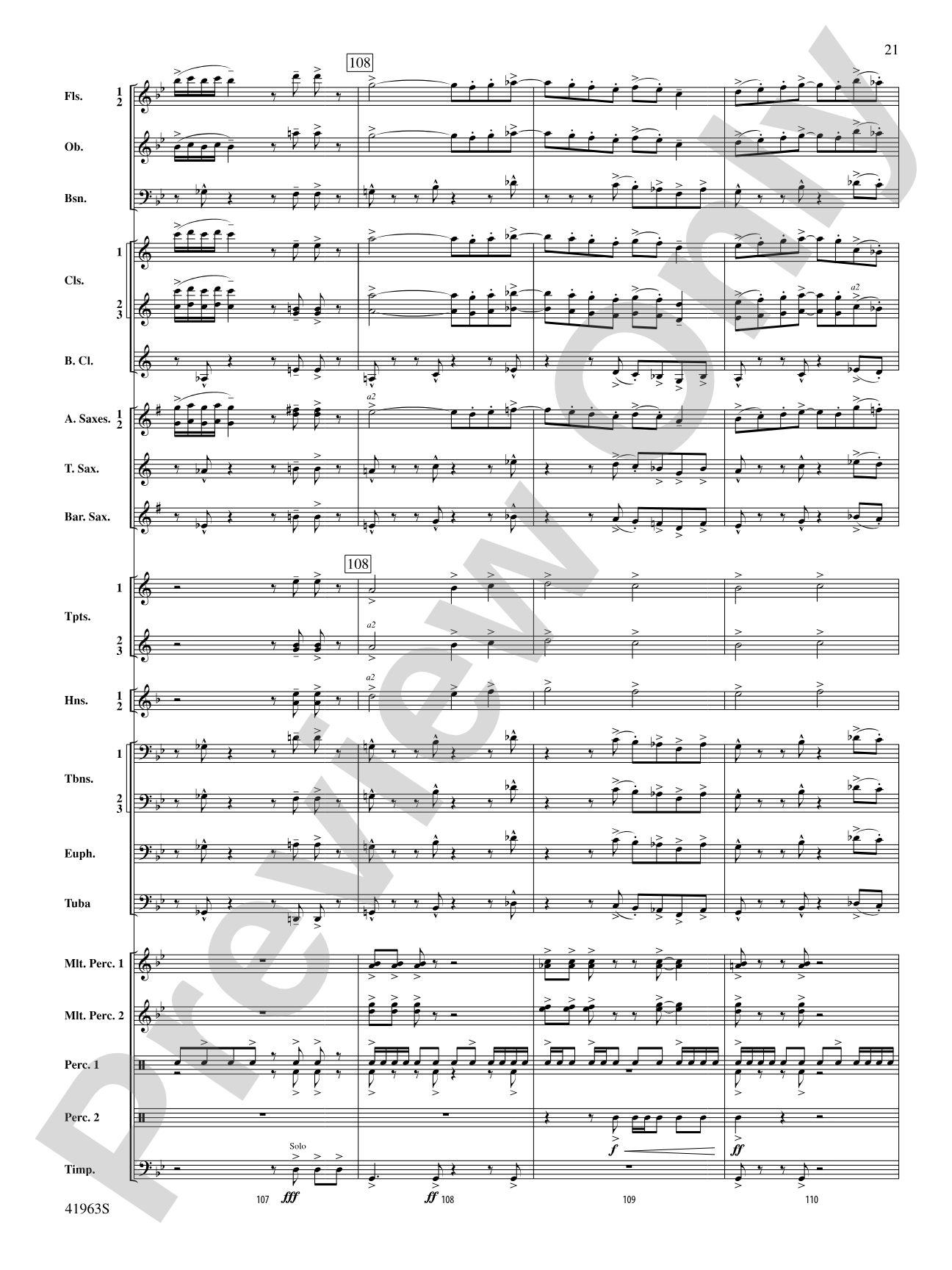 Sky Bound: Concert Band Conductor Score & Parts