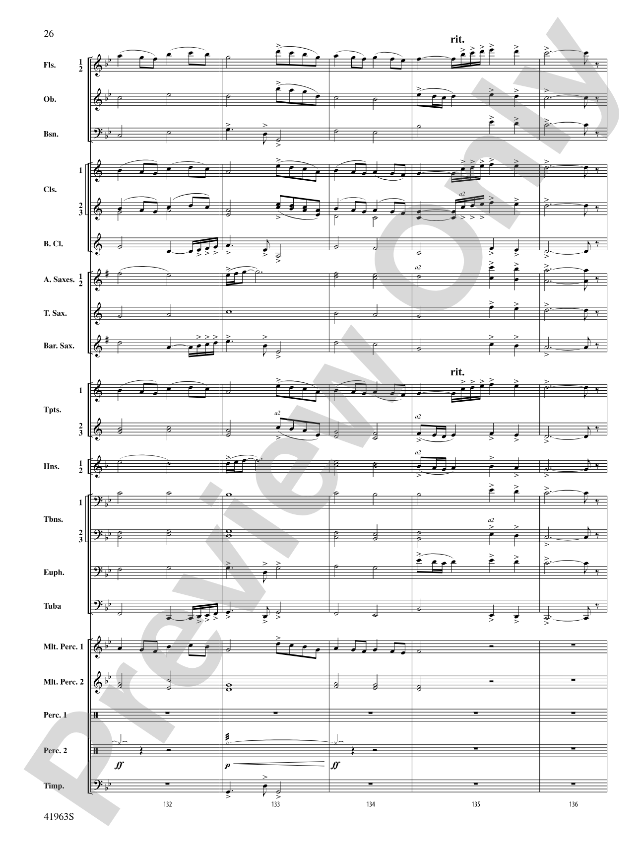 Sky Bound: Concert Band Conductor Score & Parts