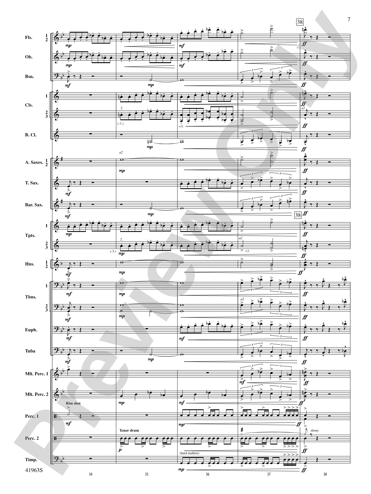 Sky Bound: Concert Band Conductor Score & Parts