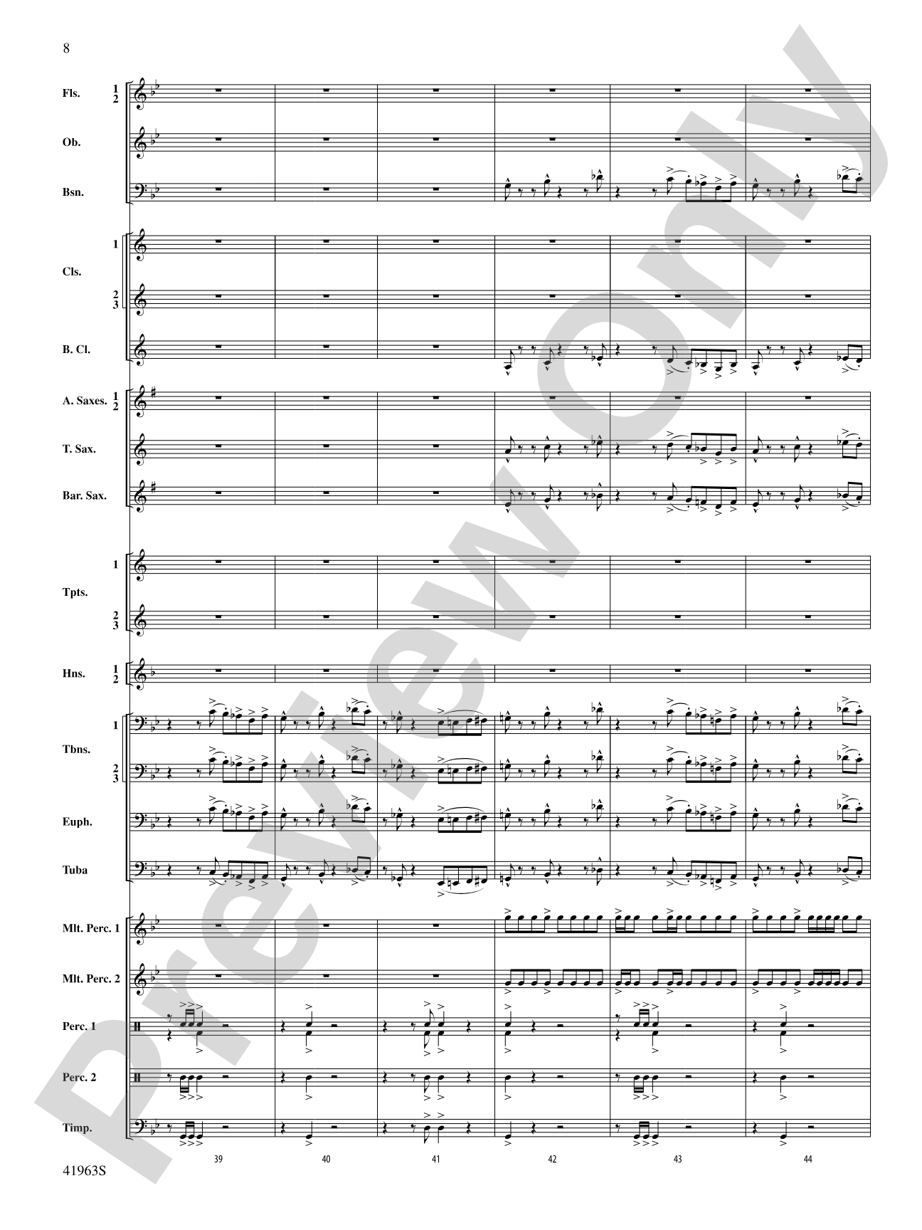 Sky Bound: Concert Band Conductor Score & Parts
