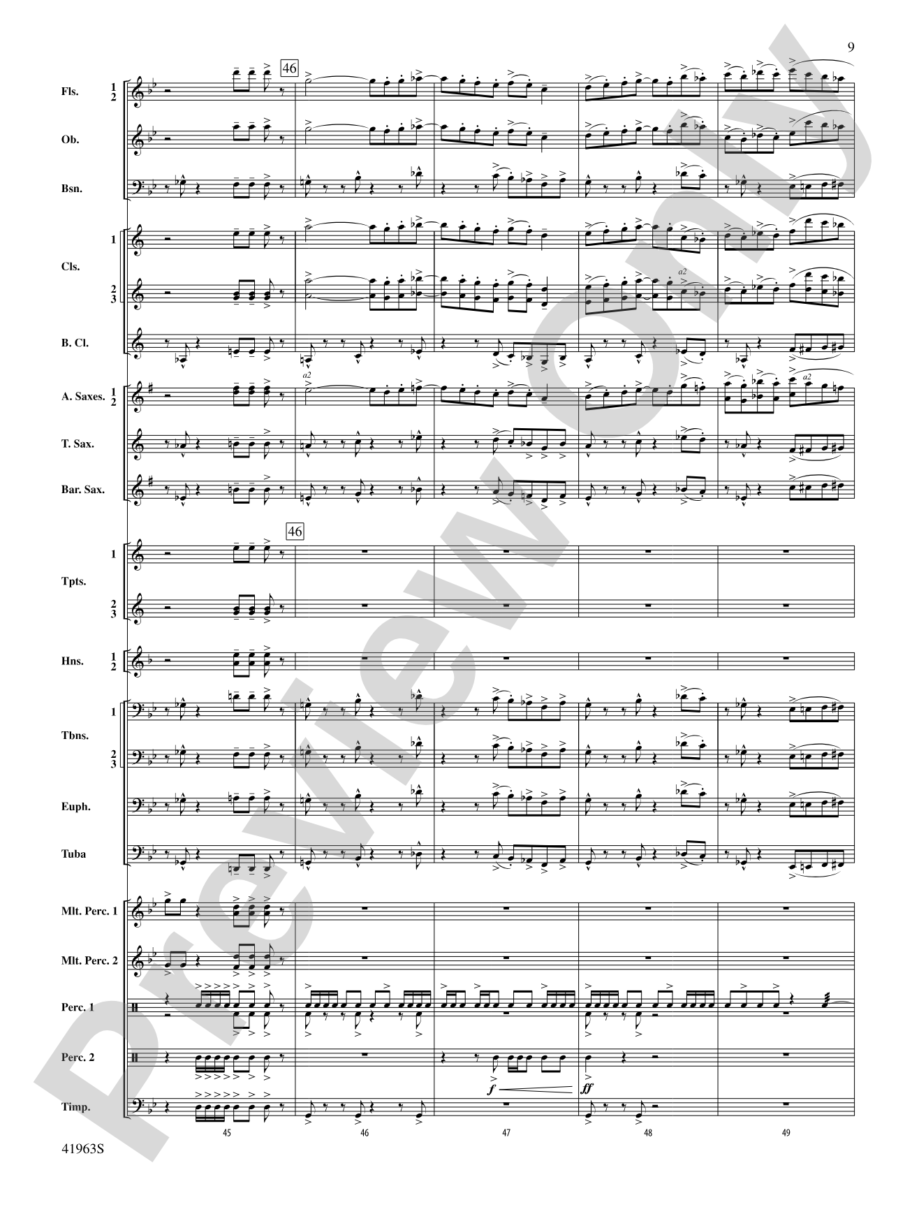 Sky Bound: Concert Band Conductor Score & Parts