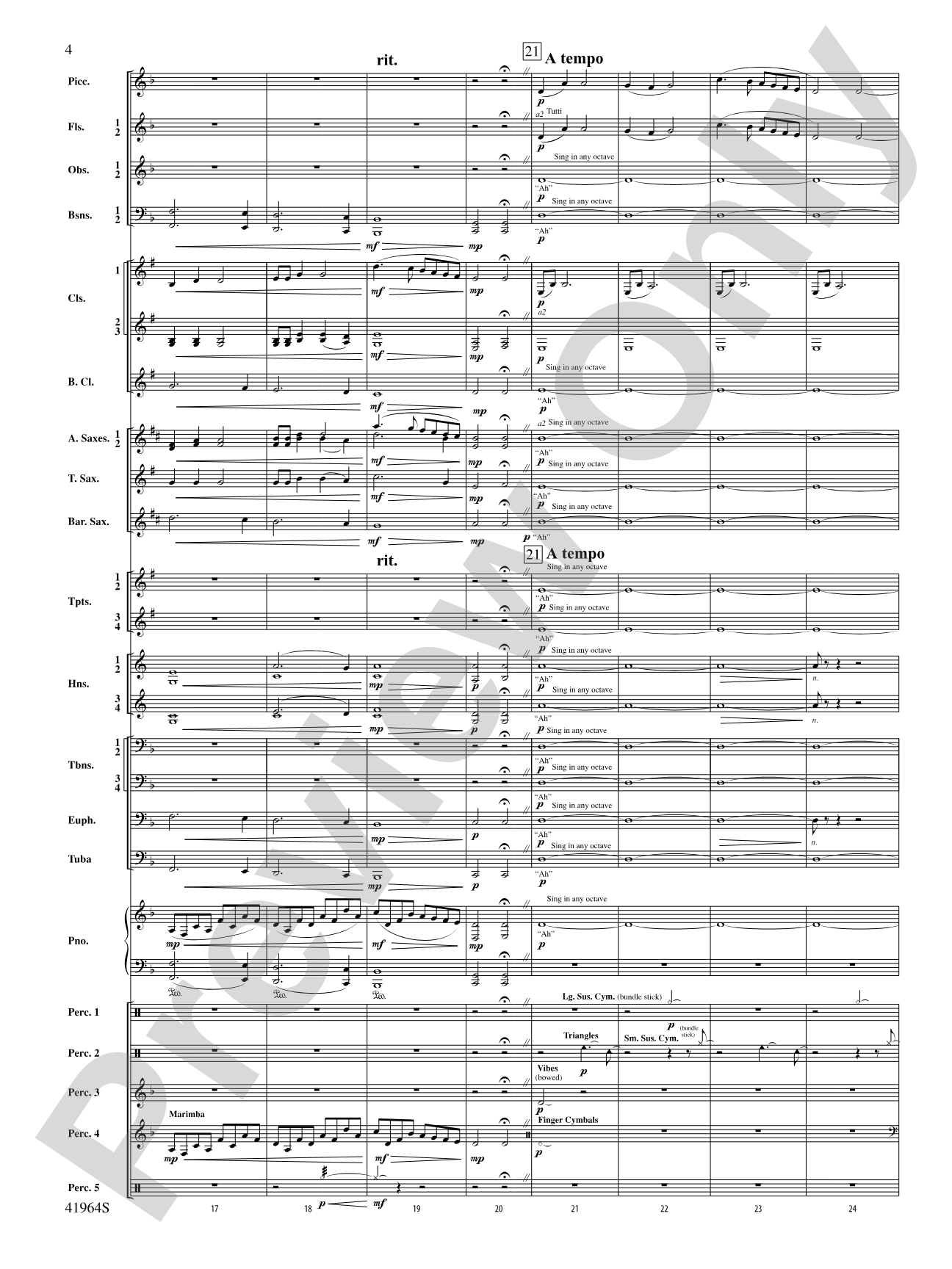 All the Pretty Little Horses: Concert Band Conductor Score & Parts