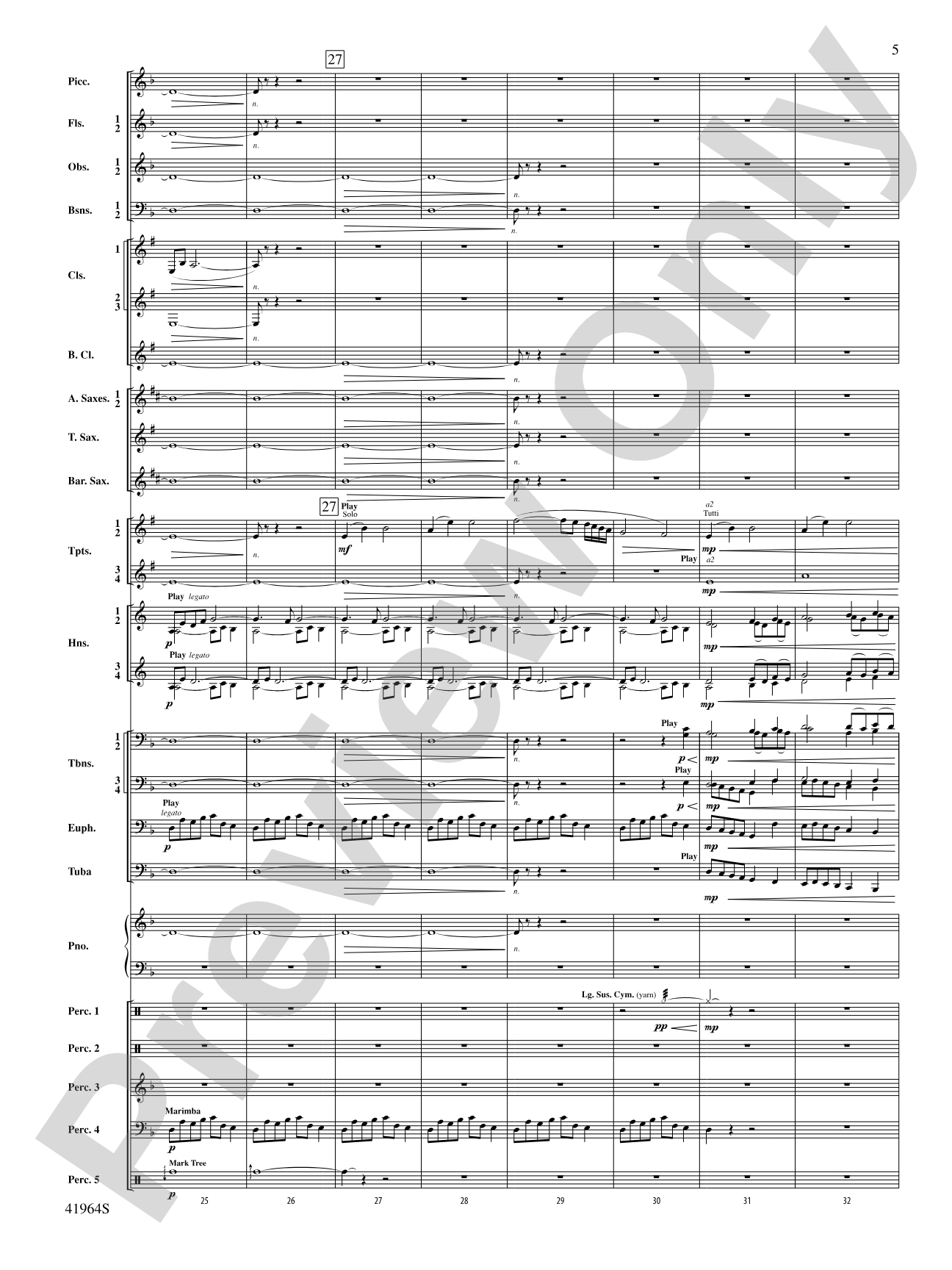 All the Pretty Little Horses: Concert Band Conductor Score & Parts