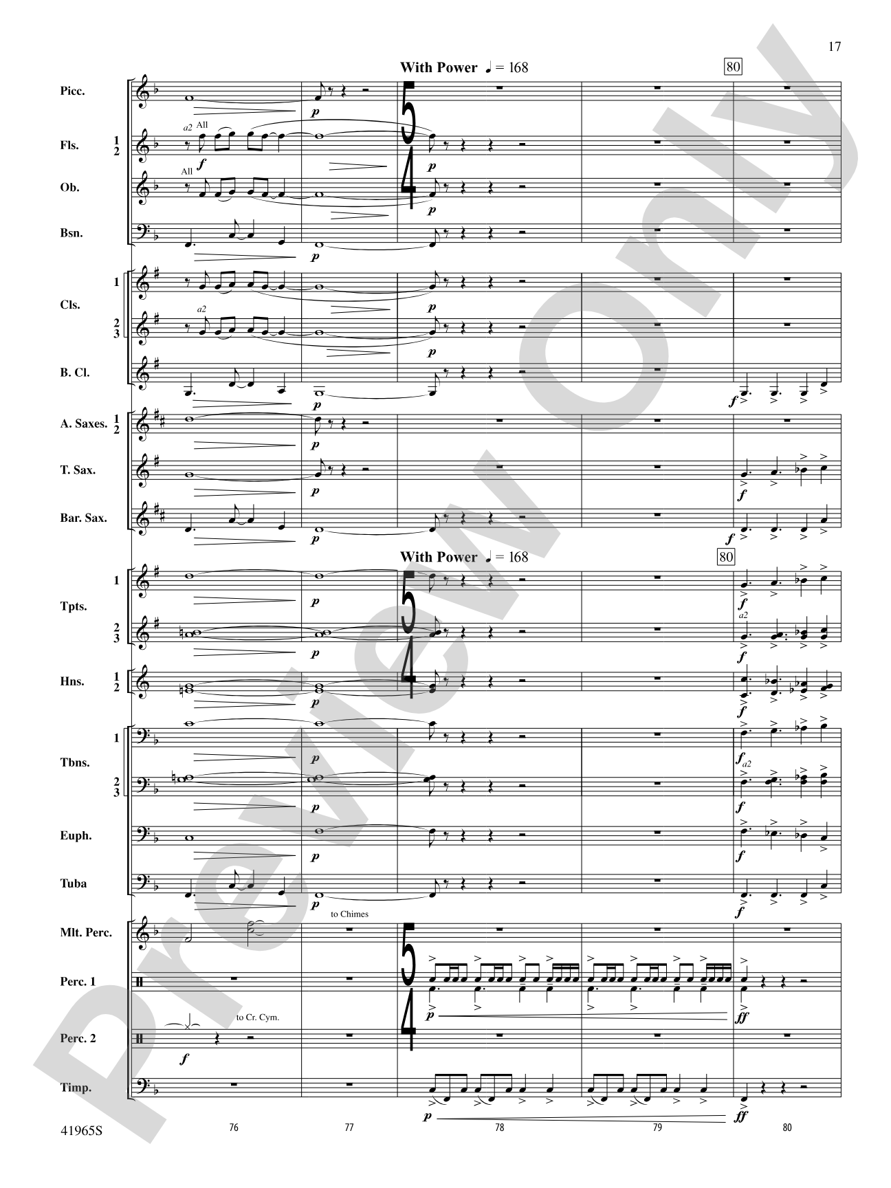 Chase the Shouting Wind: Concert Band Conductor Score & Parts