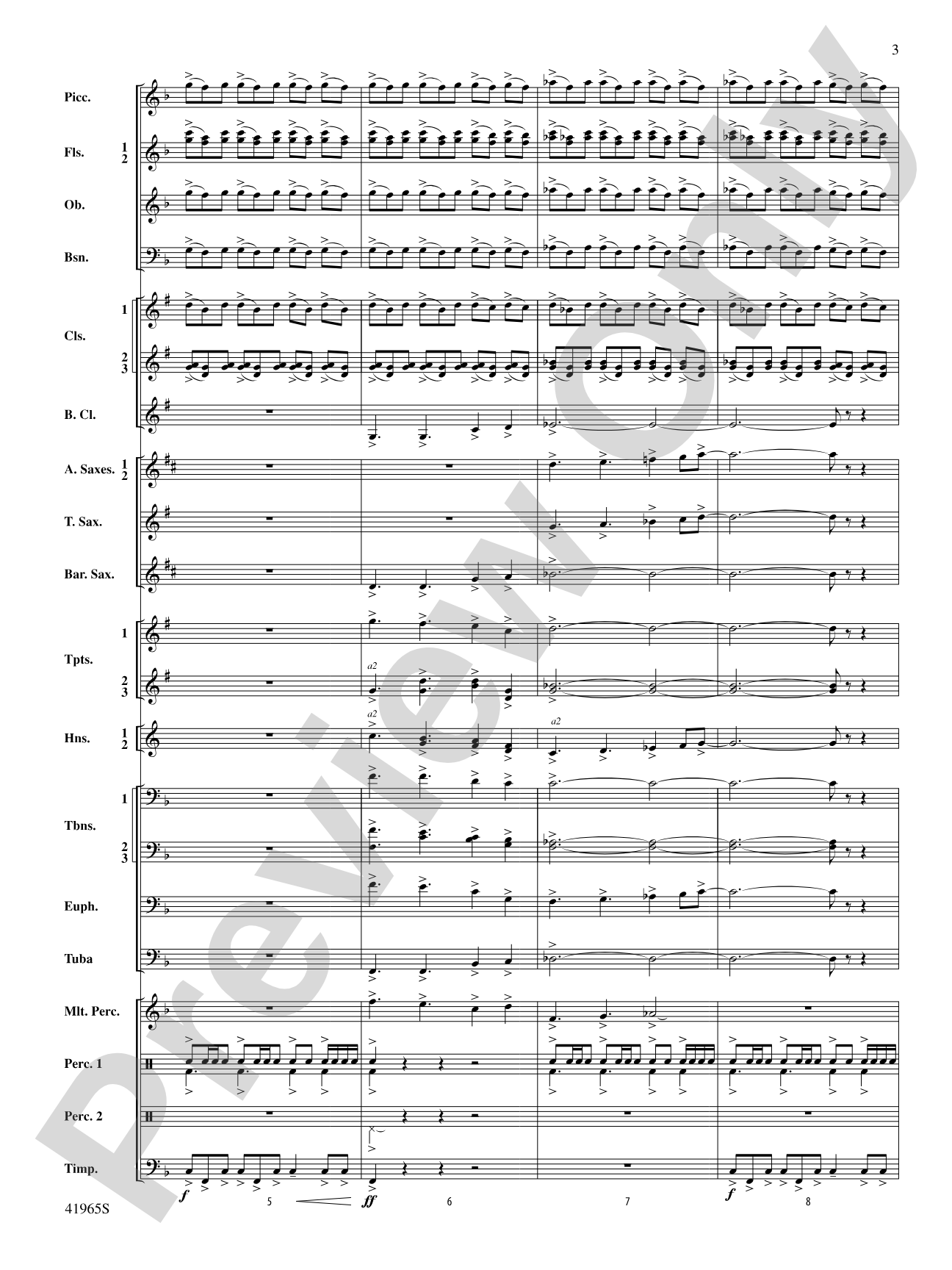 Chase the Shouting Wind: Concert Band Conductor Score & Parts