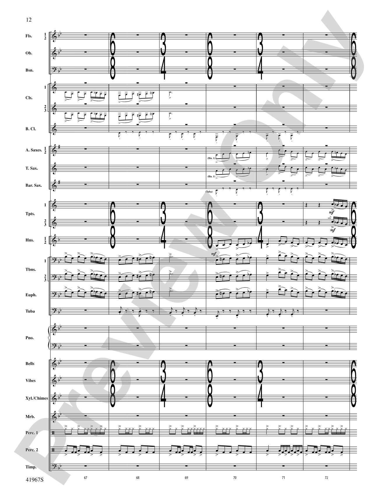 Seven Hills Overture: Concert Band Conductor Score & Parts