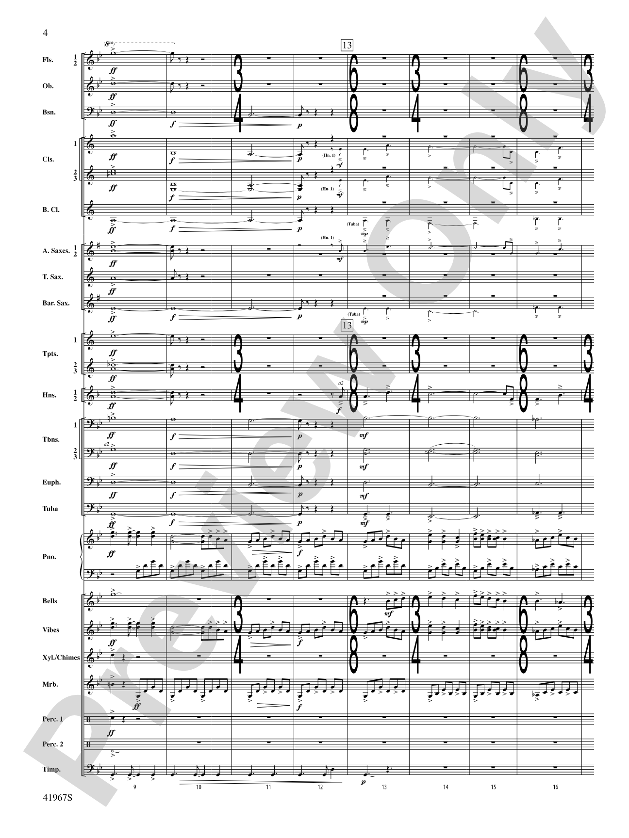 Seven Hills Overture: Concert Band Conductor Score & Parts
