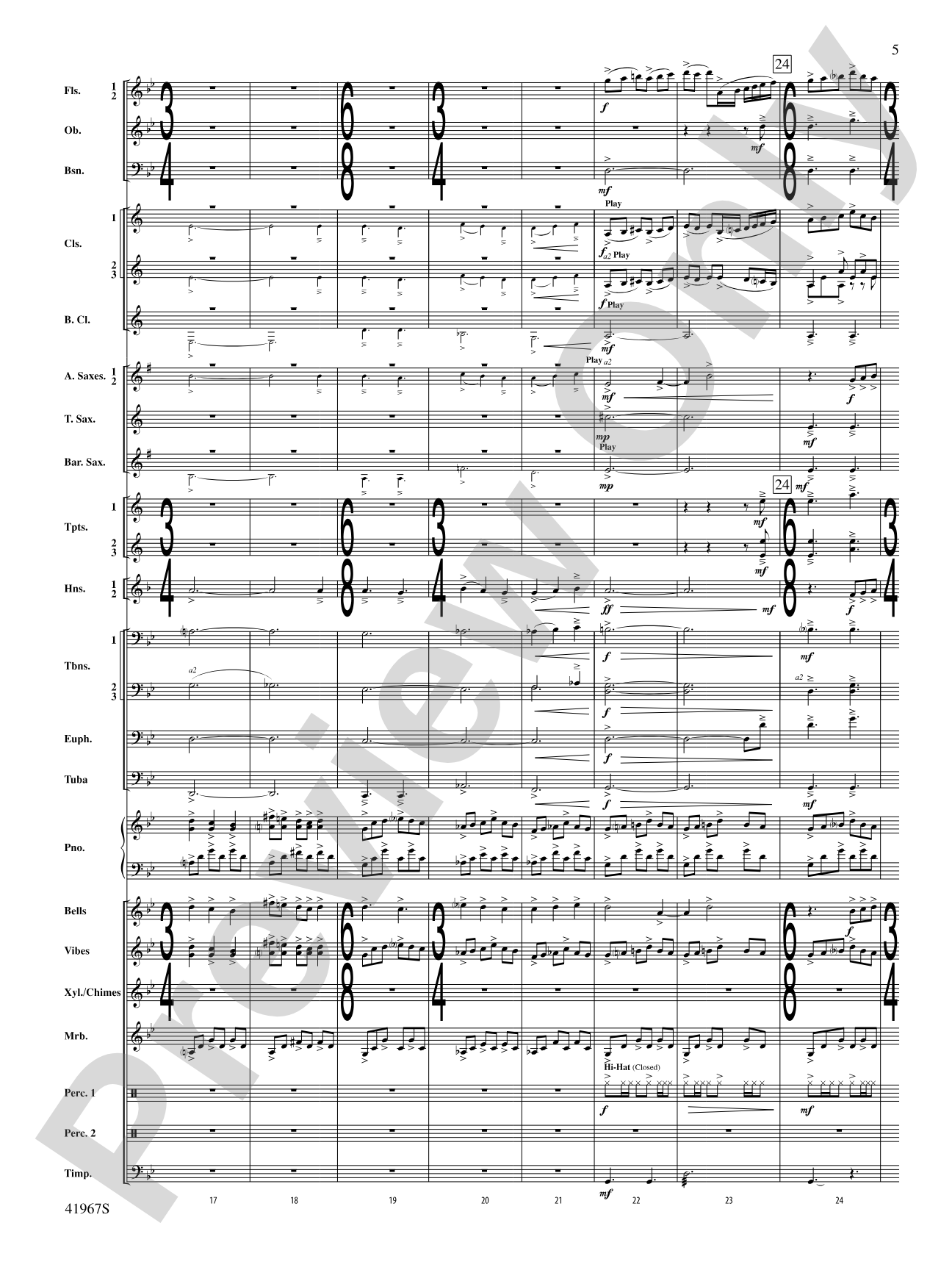 Seven Hills Overture: Concert Band Conductor Score & Parts