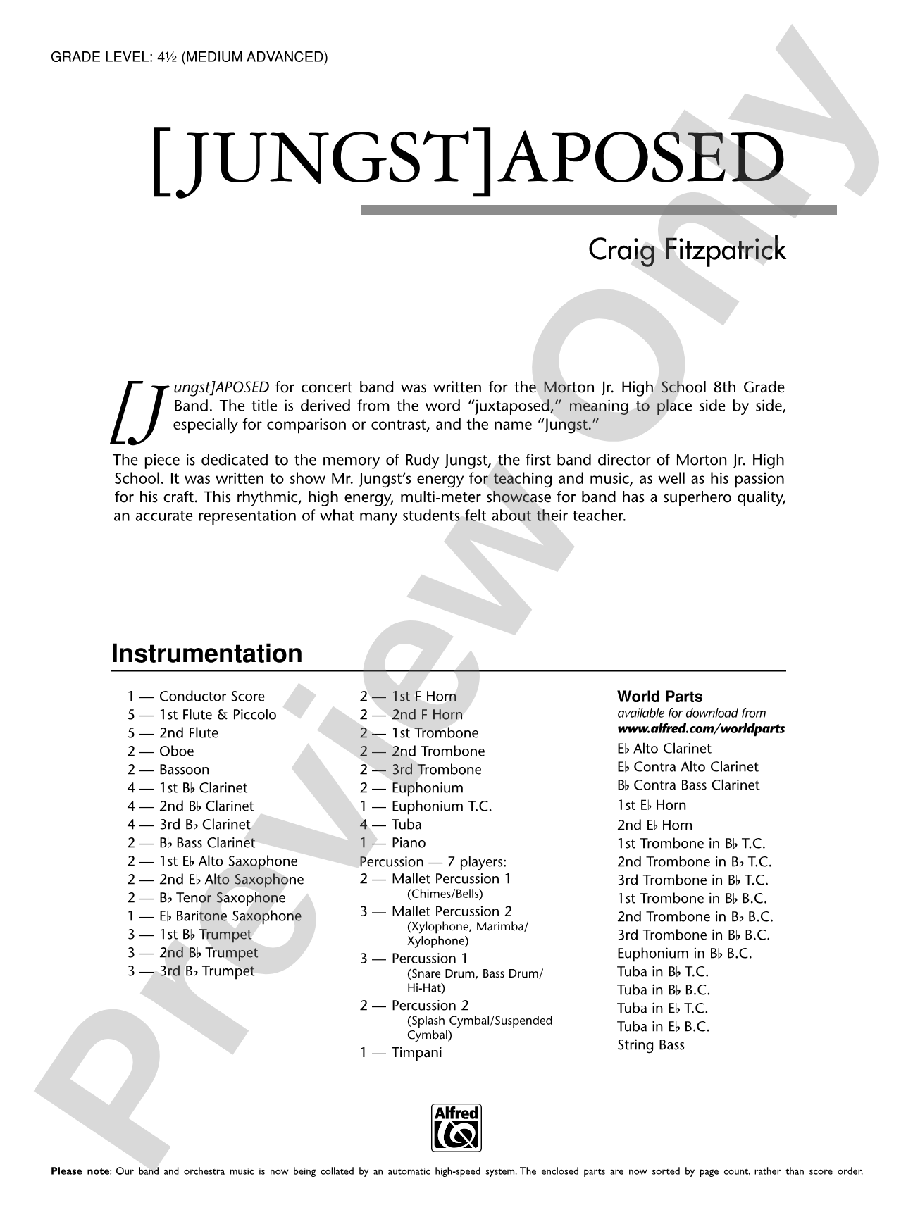 [Jungst]aposed: Concert Band Conductor Score & Parts