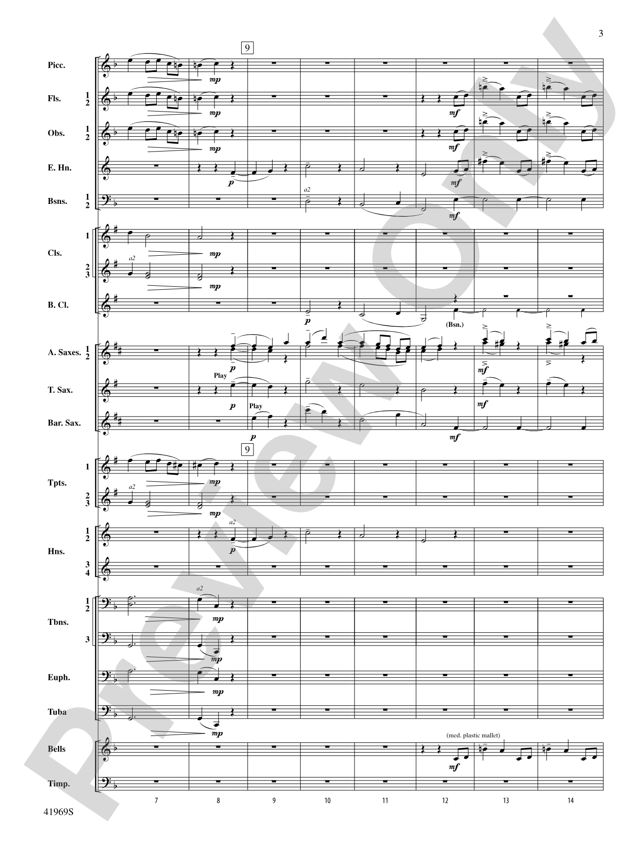 Menuet sur le nom d'Haydn: Concert Band Conductor Score & Parts