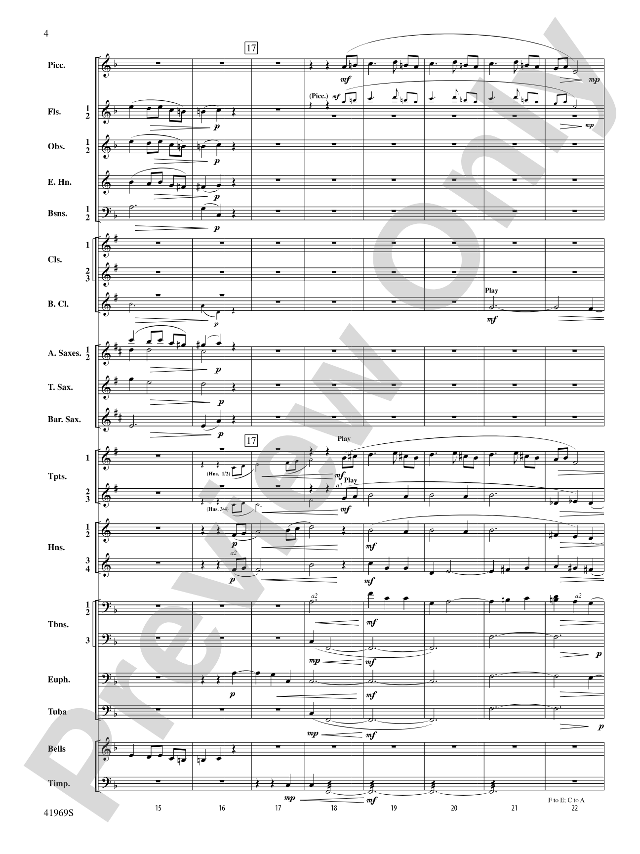 Menuet sur le nom d'Haydn: Concert Band Conductor Score & Parts
