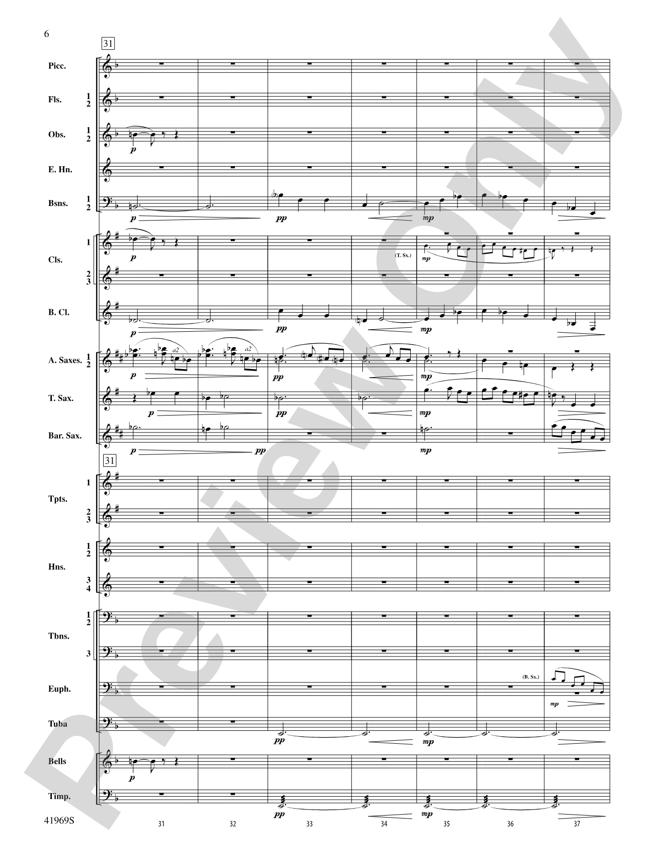 Menuet sur le nom d'Haydn: Concert Band Conductor Score & Parts