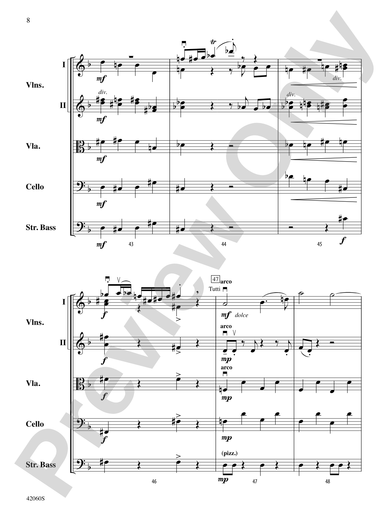 Haunted Places: String Orchestra Conductor Score & Parts
