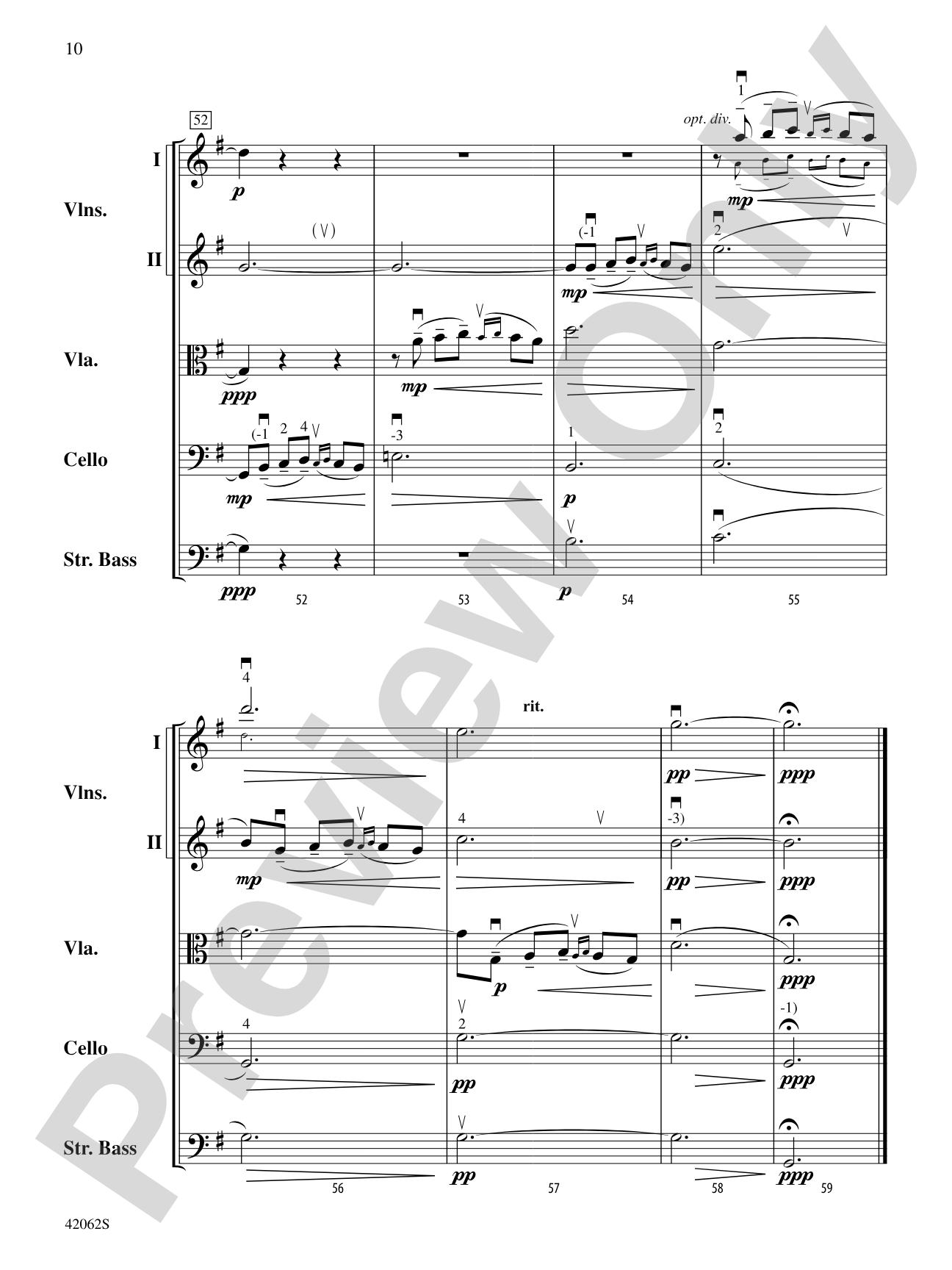 Nocturne (from String Quartet No. 2): String Orchestra Conductor Score & Parts