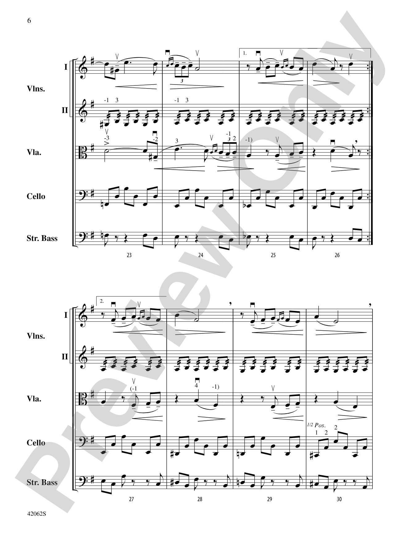 Nocturne (from String Quartet No. 2): String Orchestra Conductor Score & Parts