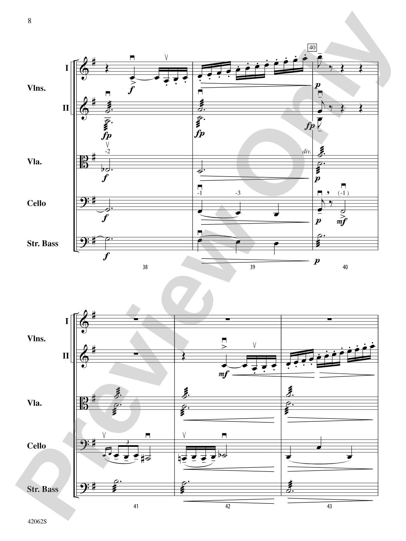 Nocturne (from String Quartet No. 2): String Orchestra Conductor Score & Parts