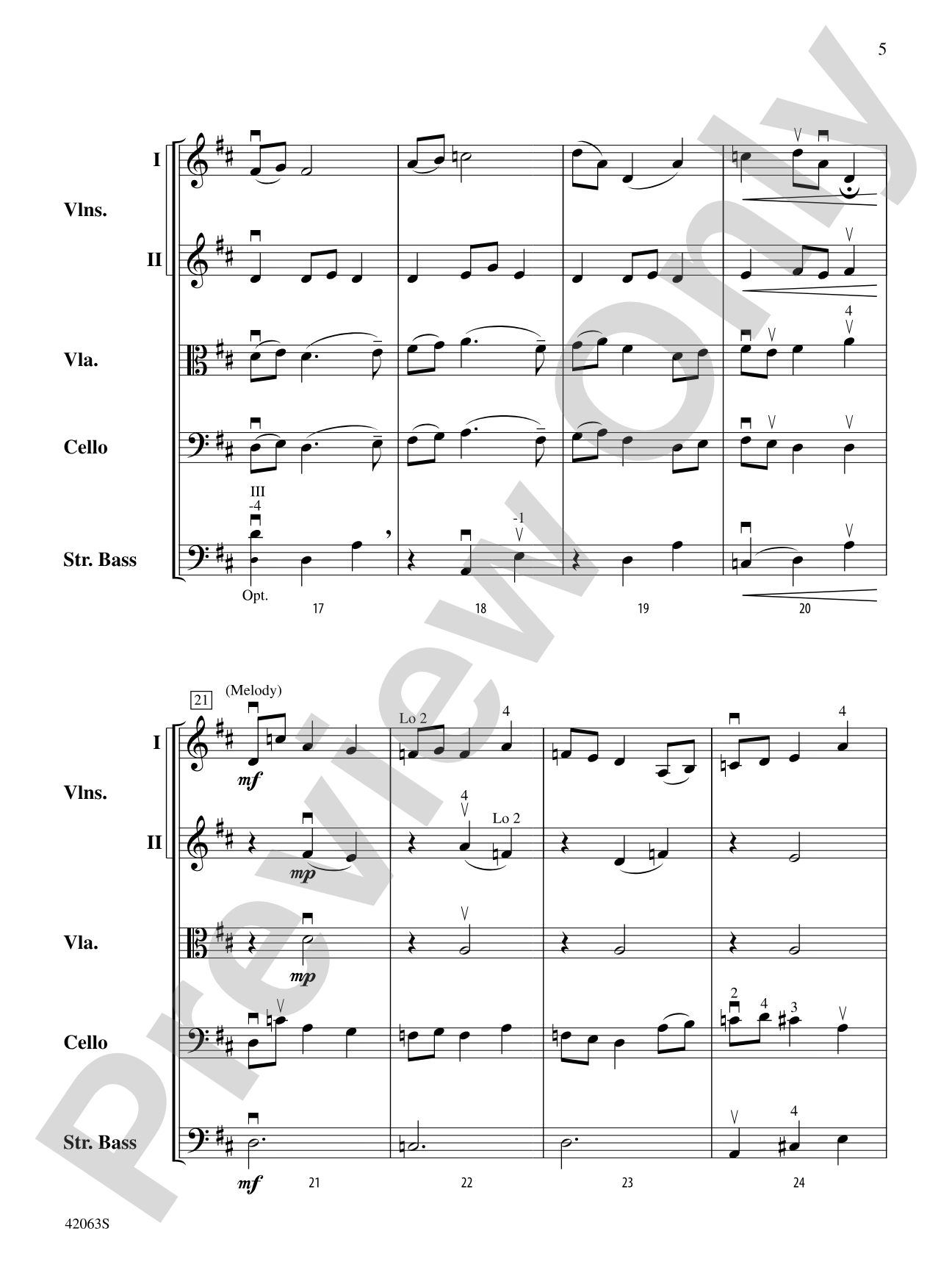 Wexford Carol: String Orchestra Conductor Score & Parts