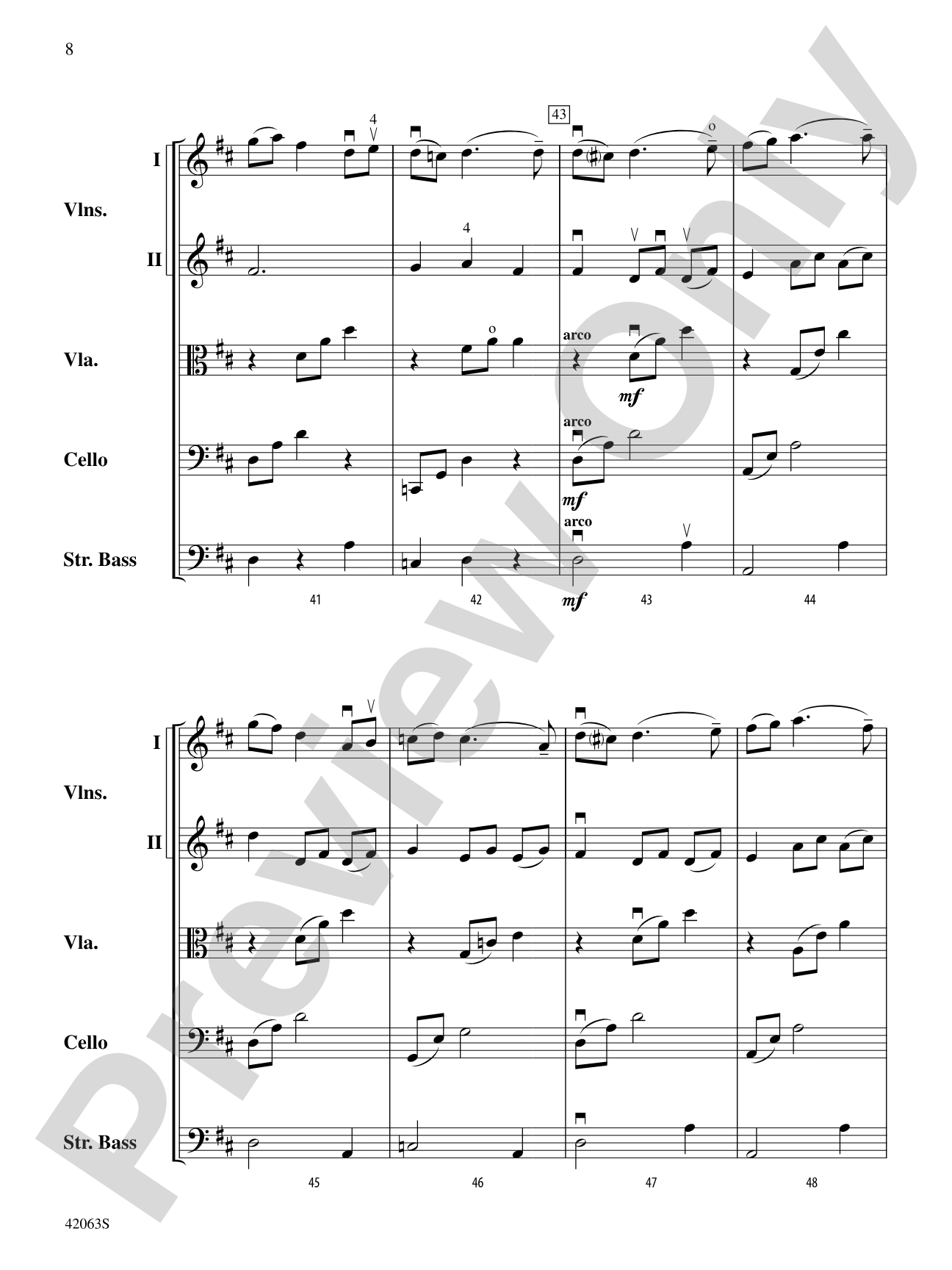 Wexford Carol: String Orchestra Conductor Score & Parts