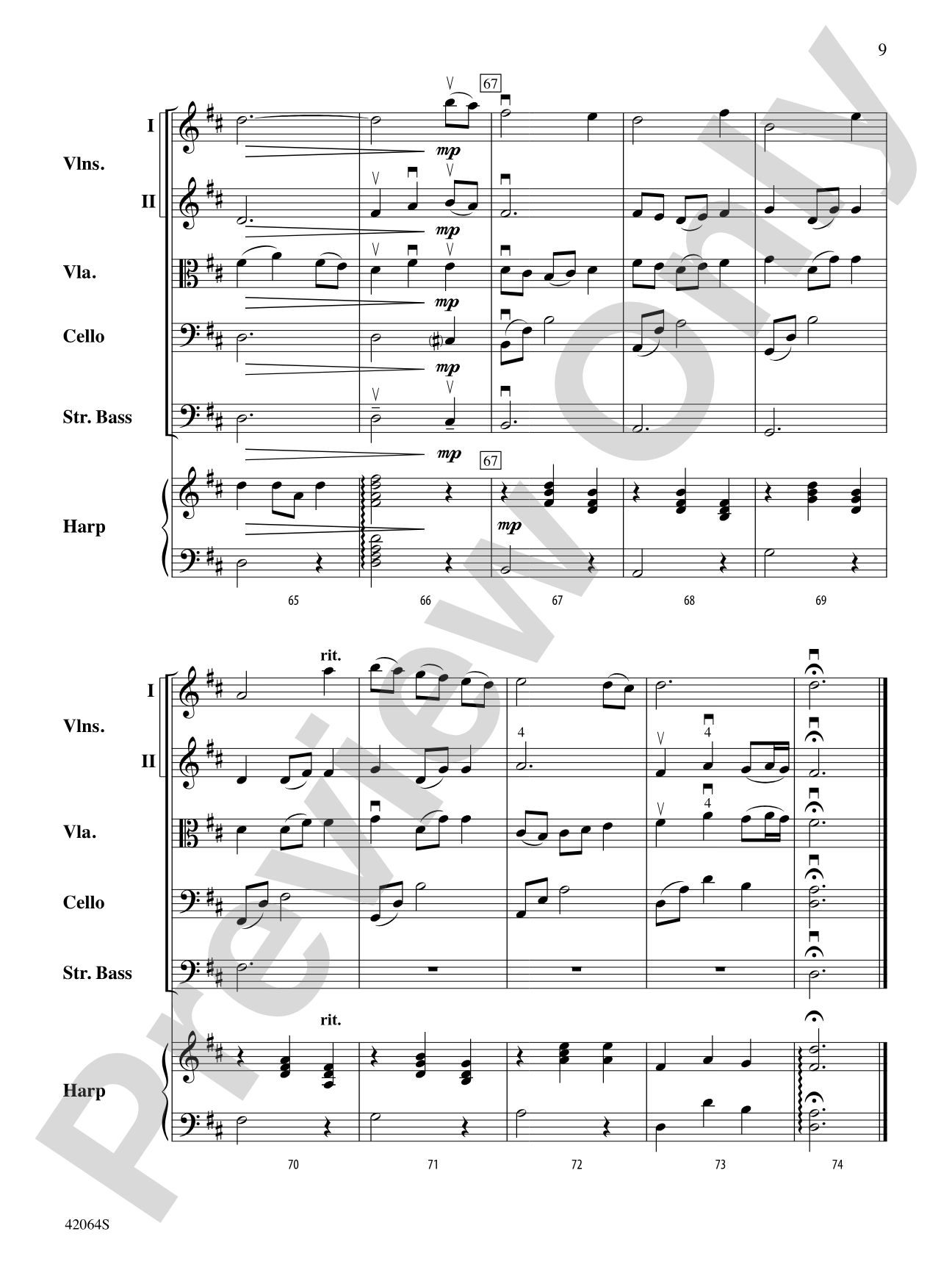 An Irish Farewell: String Orchestra Conductor Score & Parts
