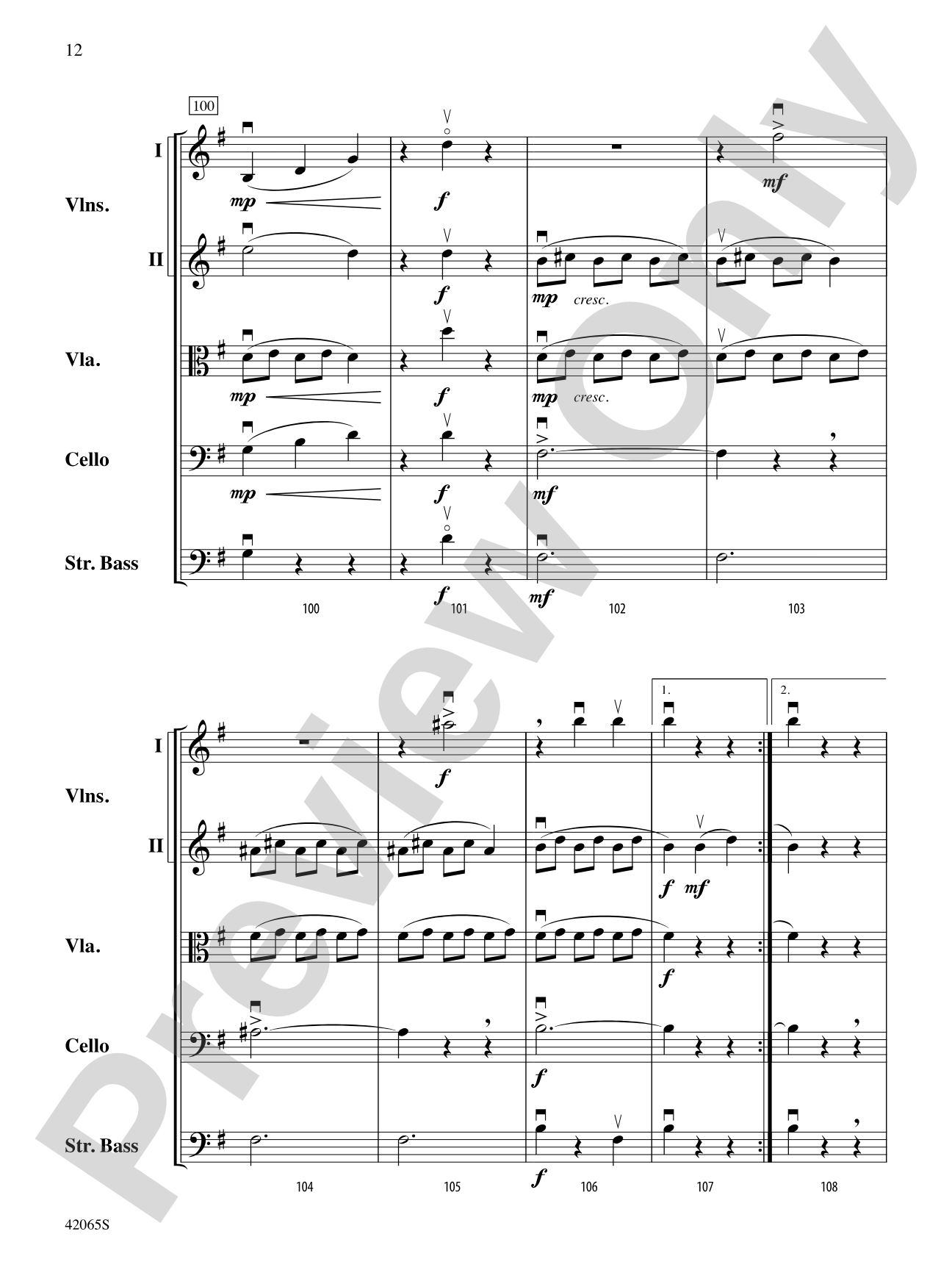 Les Patineurs: String Orchestra Conductor Score & Parts