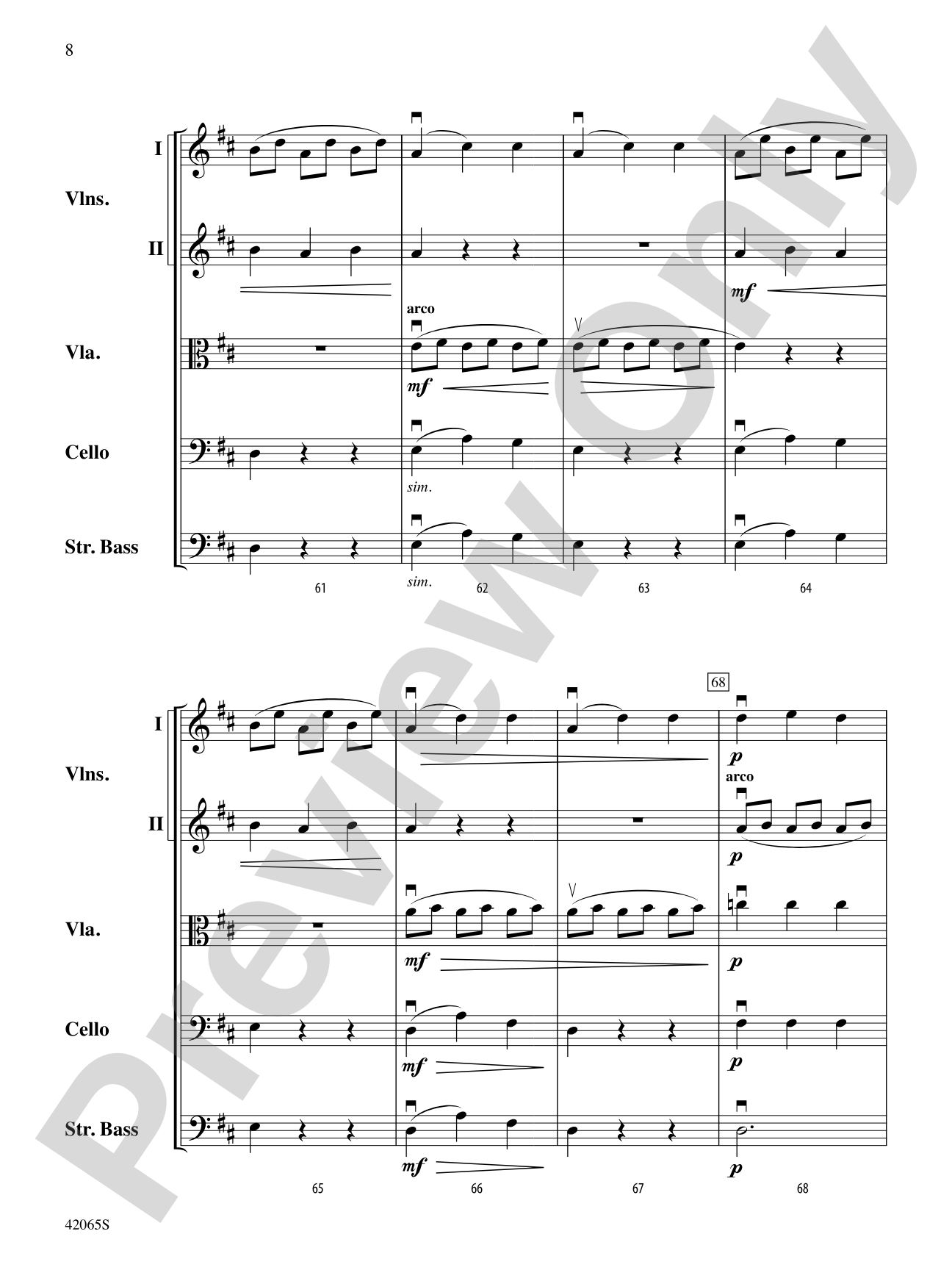 Les Patineurs: String Orchestra Conductor Score & Parts