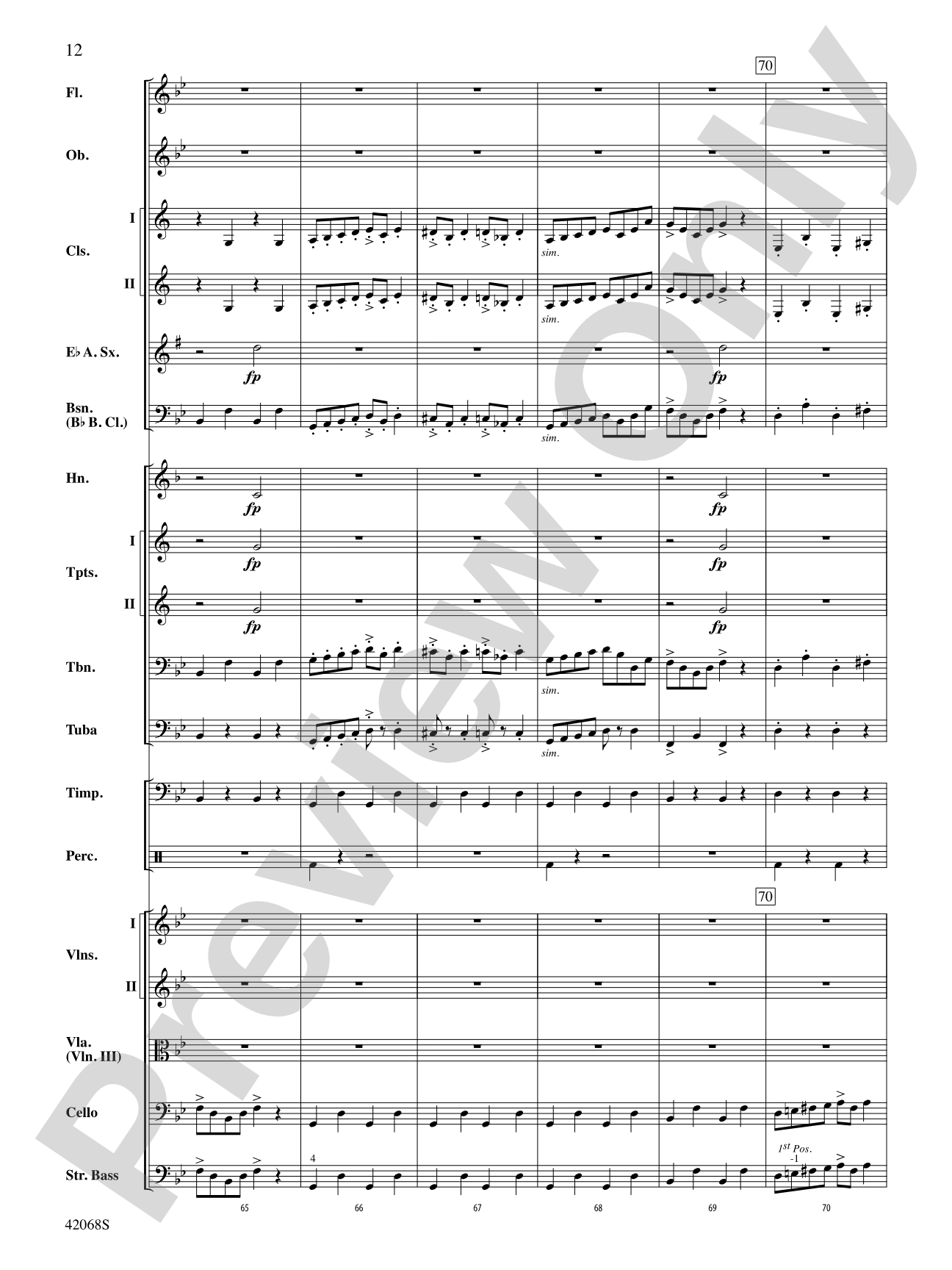 Peer Gynt Suite Selections: Full Orchestra Conductor Score & Parts