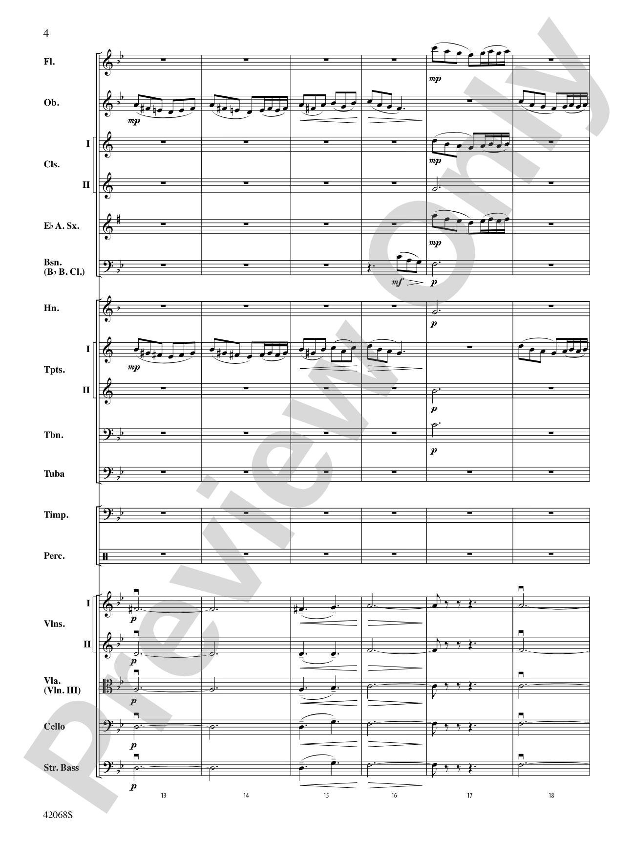 Peer Gynt Suite Selections: Full Orchestra Conductor Score & Parts