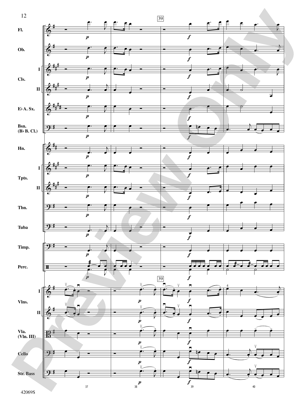 Overture to Royal Fireworks Music: Full Orchestra Conductor Score & Parts