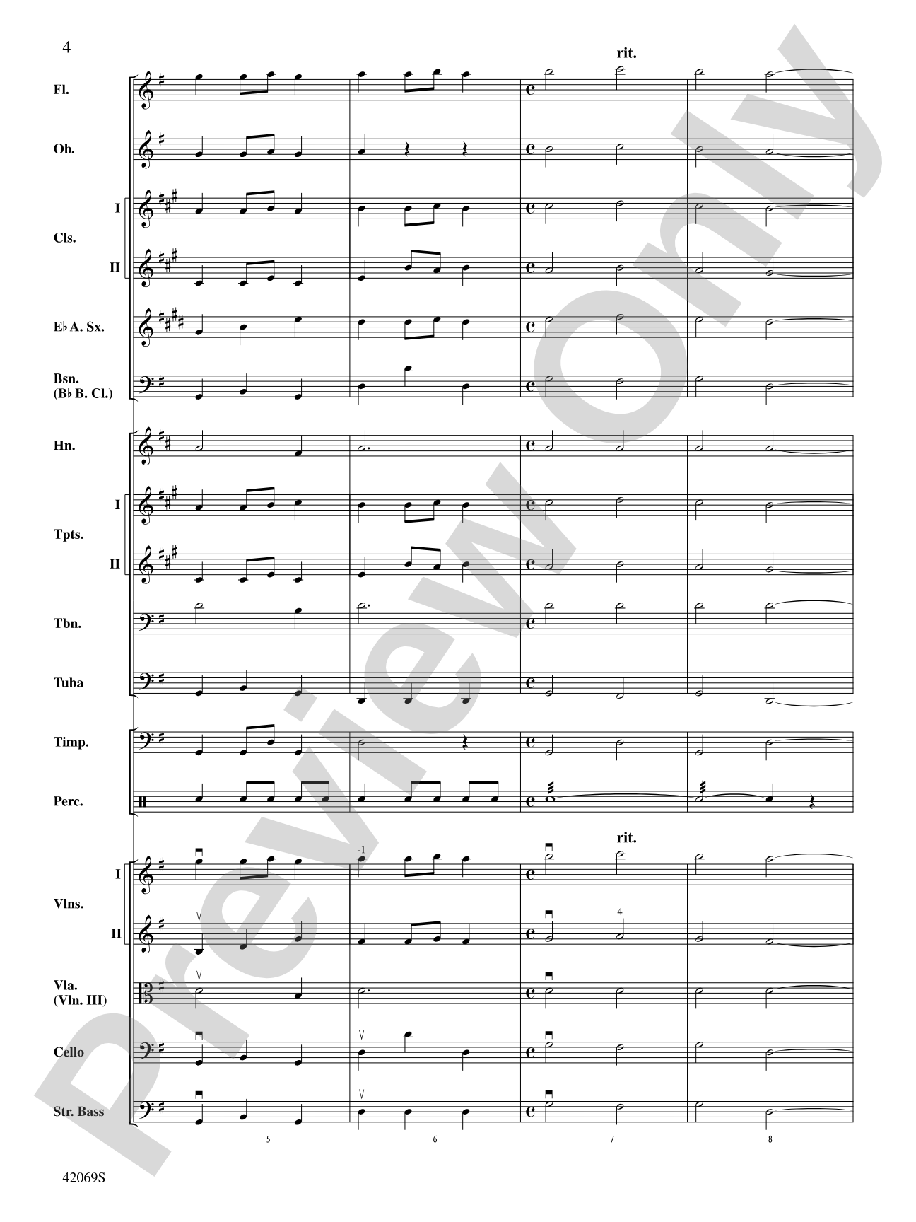 Overture to Royal Fireworks Music: Full Orchestra Conductor Score & Parts