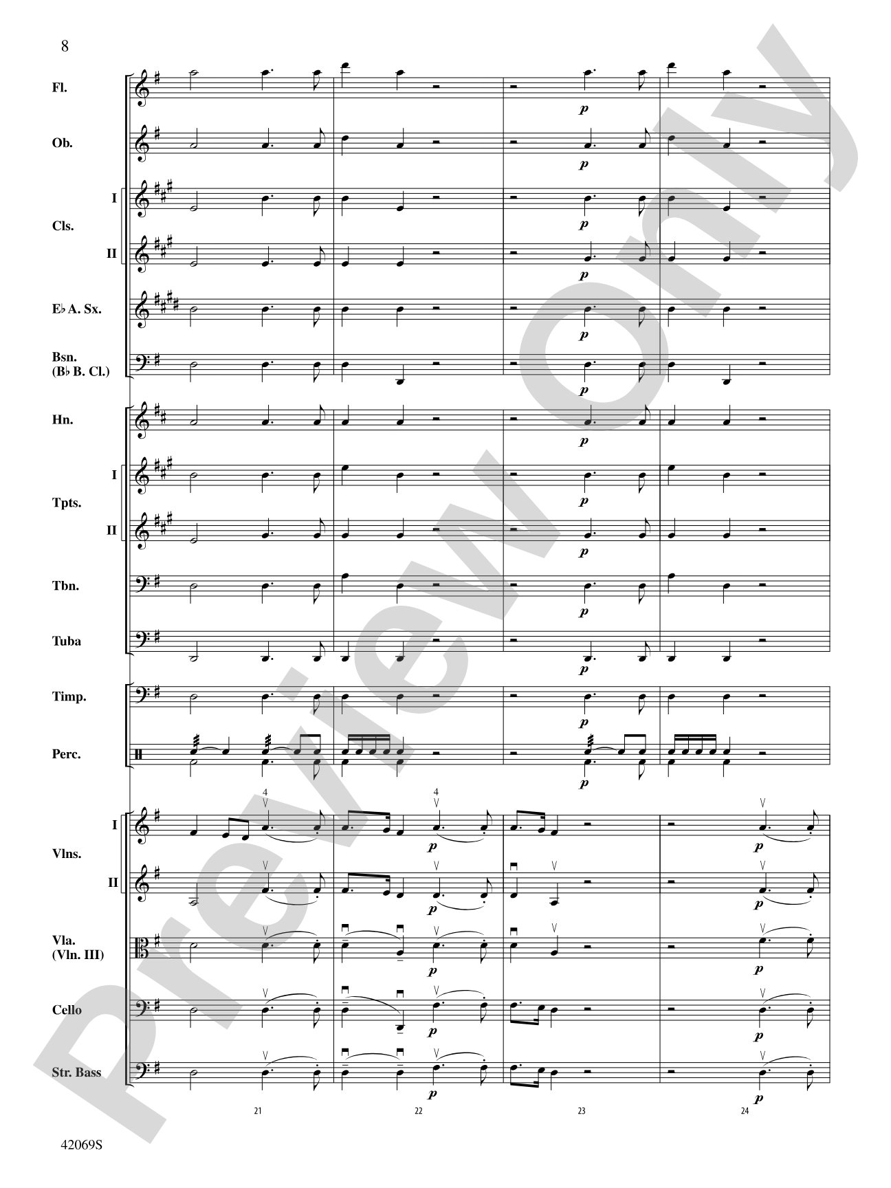 Overture to Royal Fireworks Music: Full Orchestra Conductor Score & Parts
