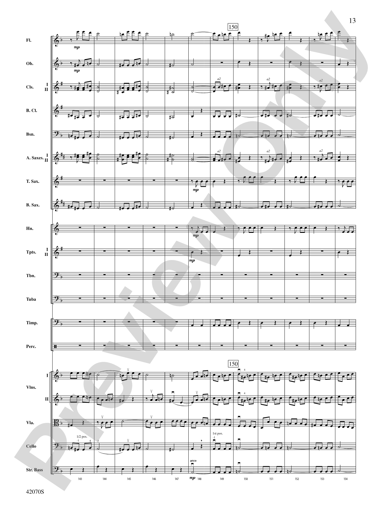 Symphony No. 5: Full Orchestra Conductor Score & Parts