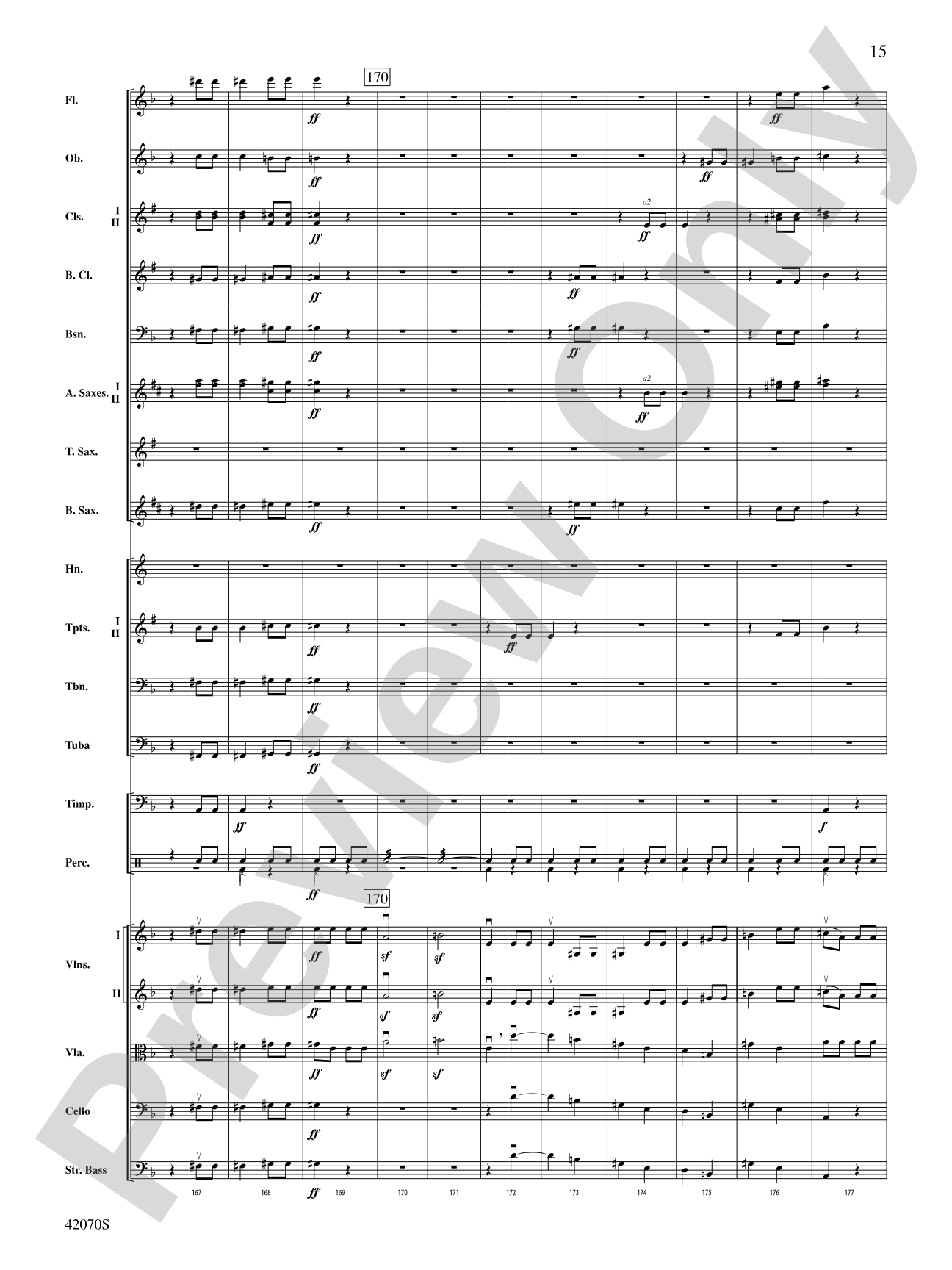 Symphony No. 5: Full Orchestra Conductor Score & Parts