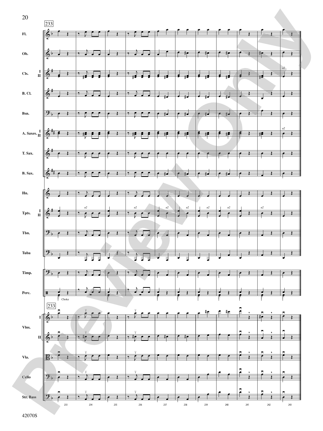 Symphony No. 5: Full Orchestra Conductor Score & Parts
