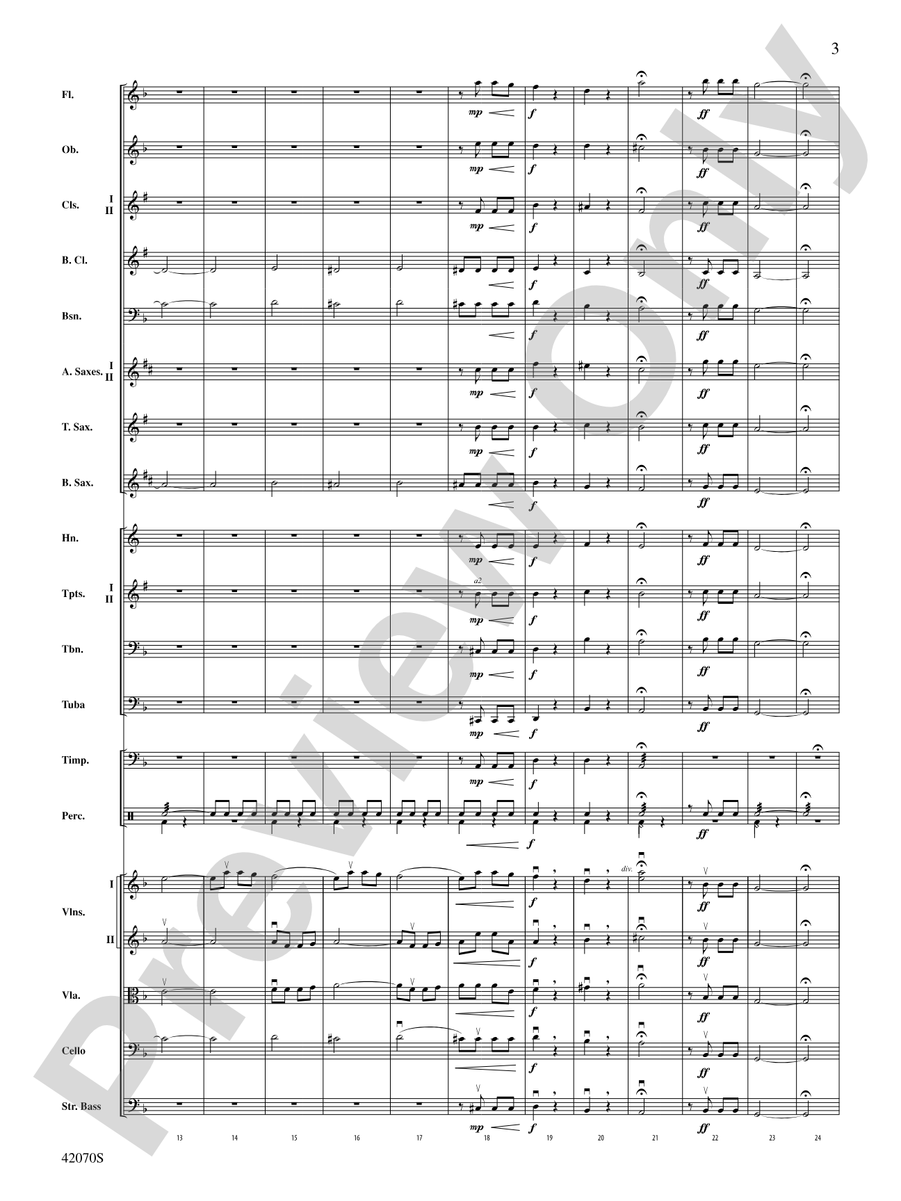 Symphony No. 5: Full Orchestra Conductor Score & Parts