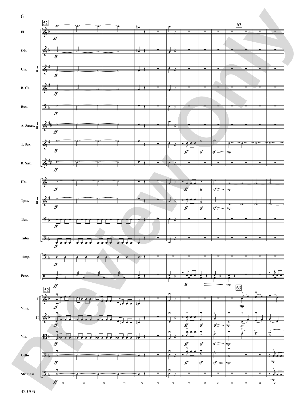 Symphony No. 5: Full Orchestra Conductor Score & Parts