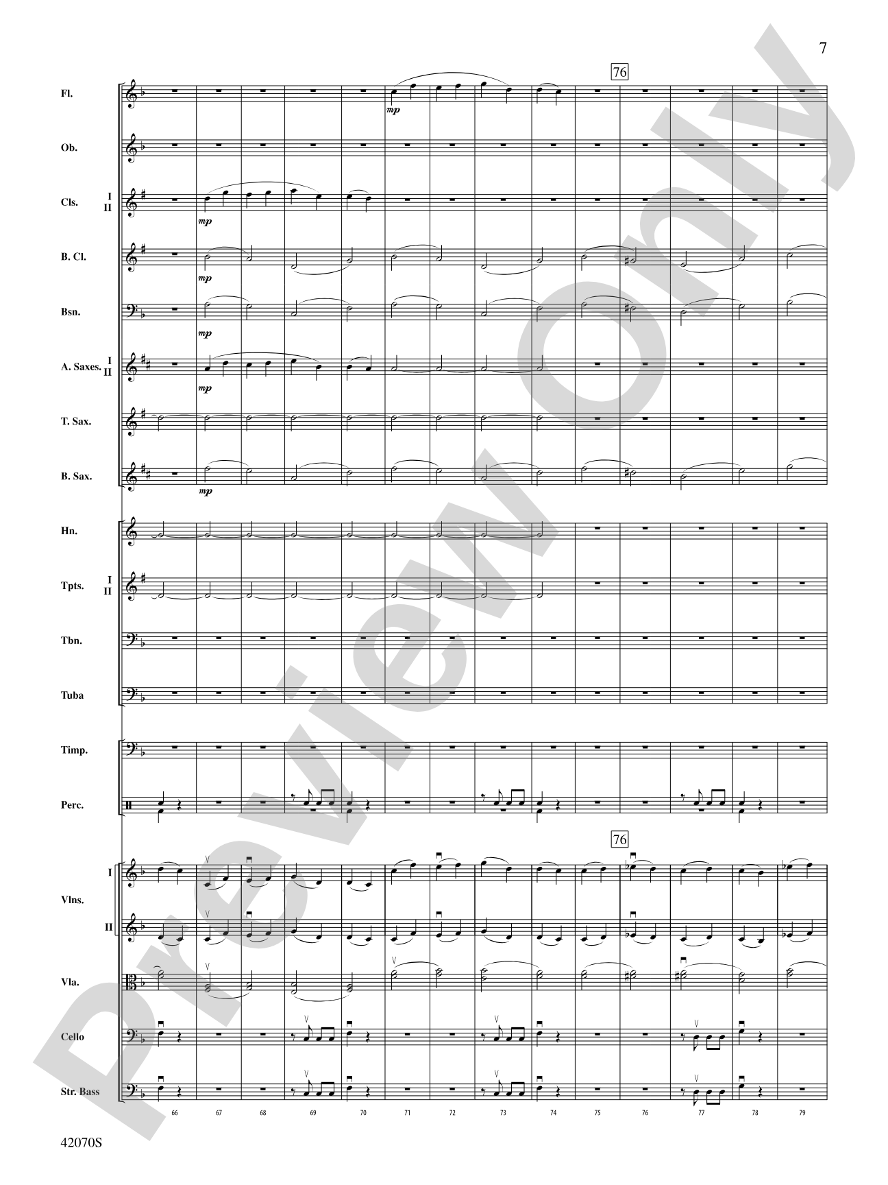 Symphony No. 5: Full Orchestra Conductor Score & Parts