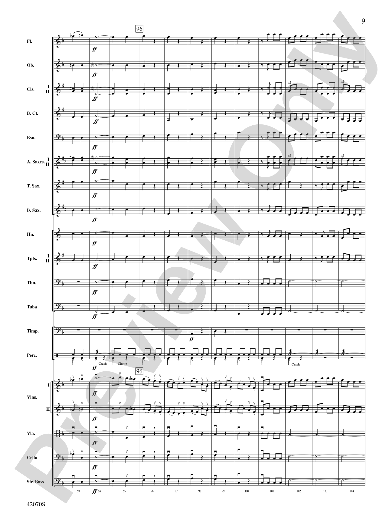 Symphony No. 5: Full Orchestra Conductor Score & Parts