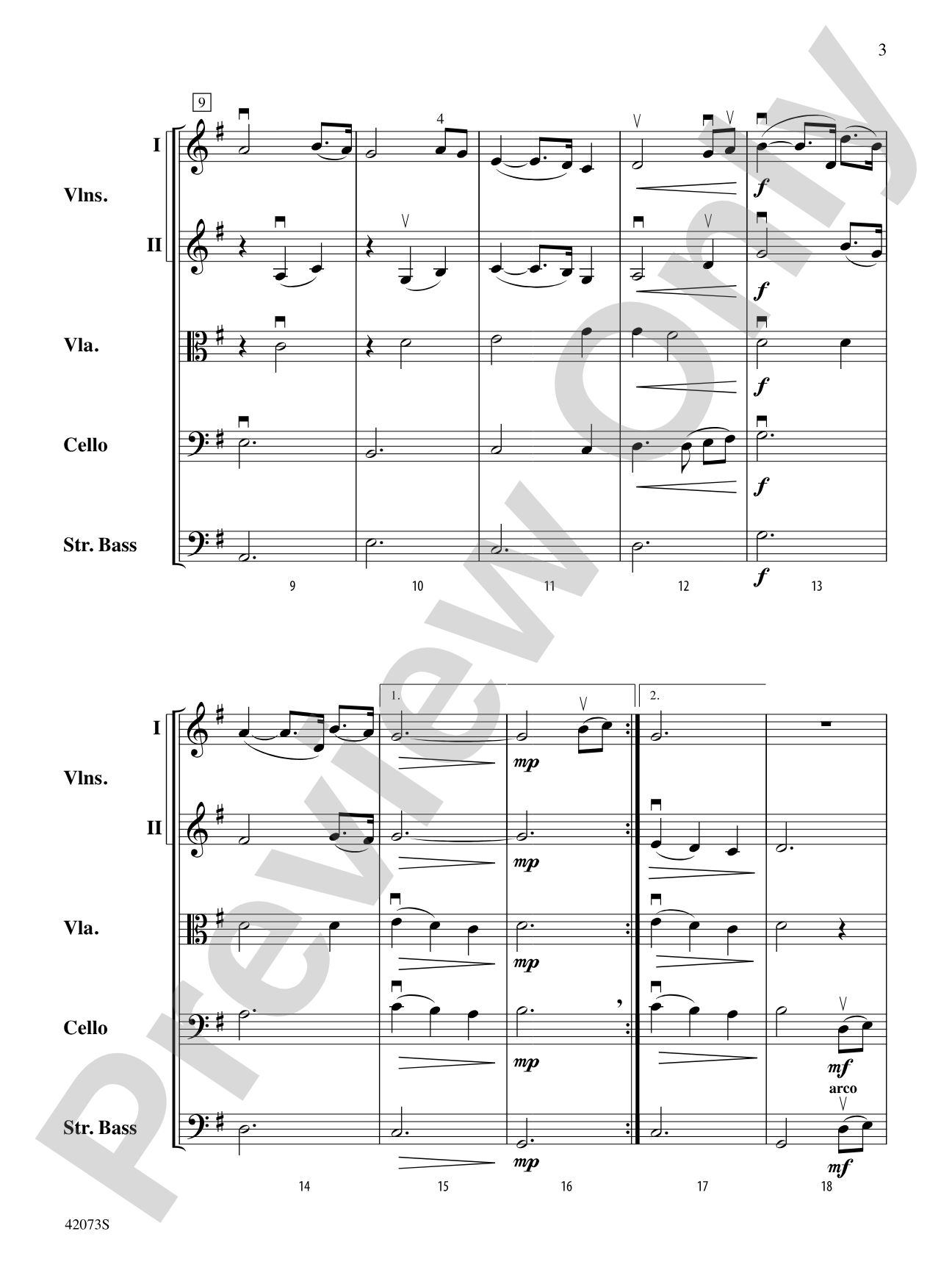 Dark Island: String Orchestra Conductor Score & Parts