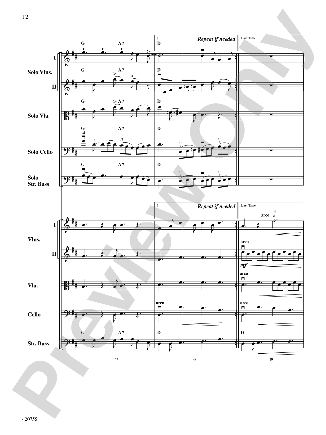 You Didn't Ask Me: String Orchestra Conductor Score & Parts