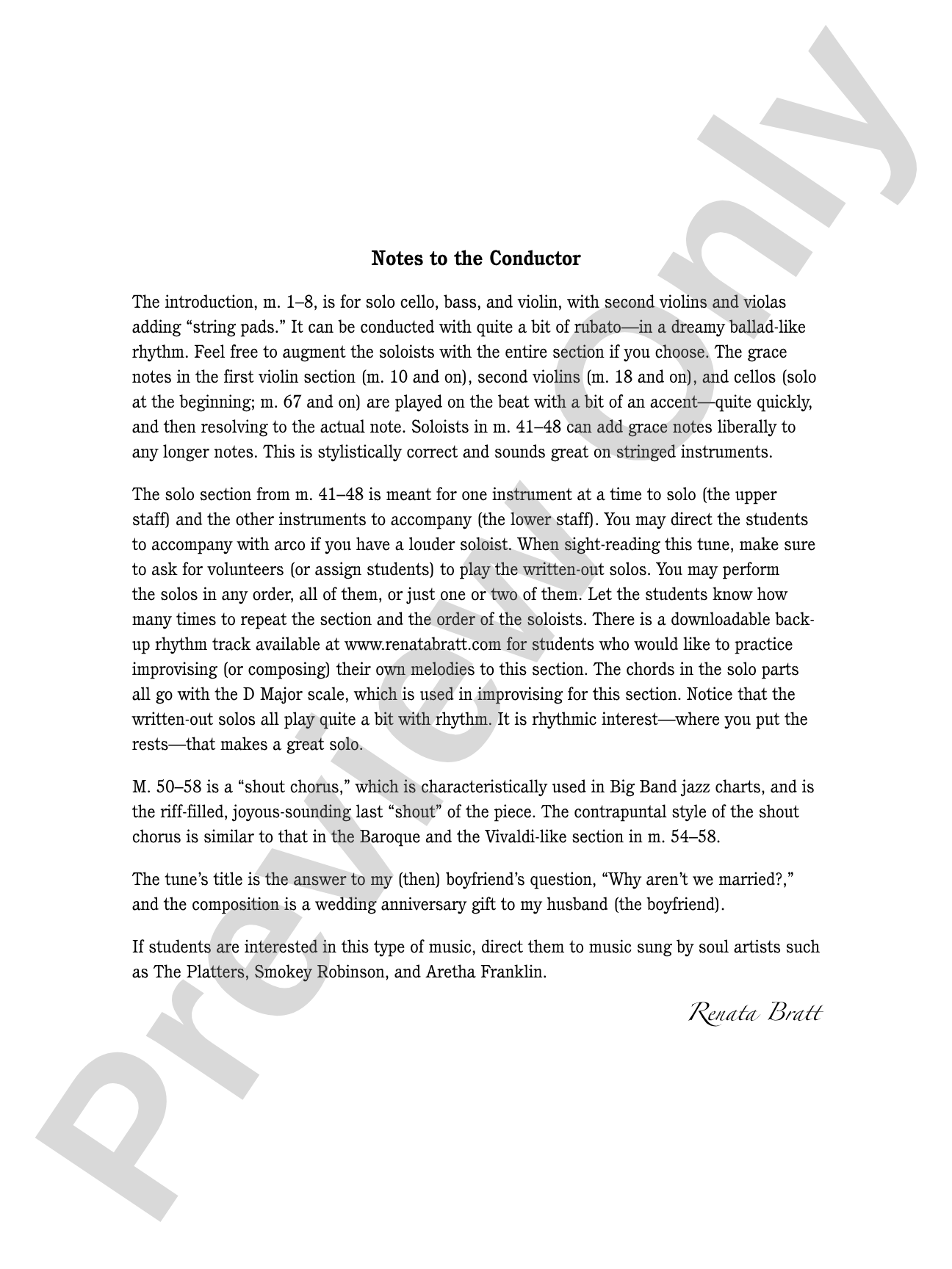 You Didn't Ask Me: String Orchestra Conductor Score & Parts