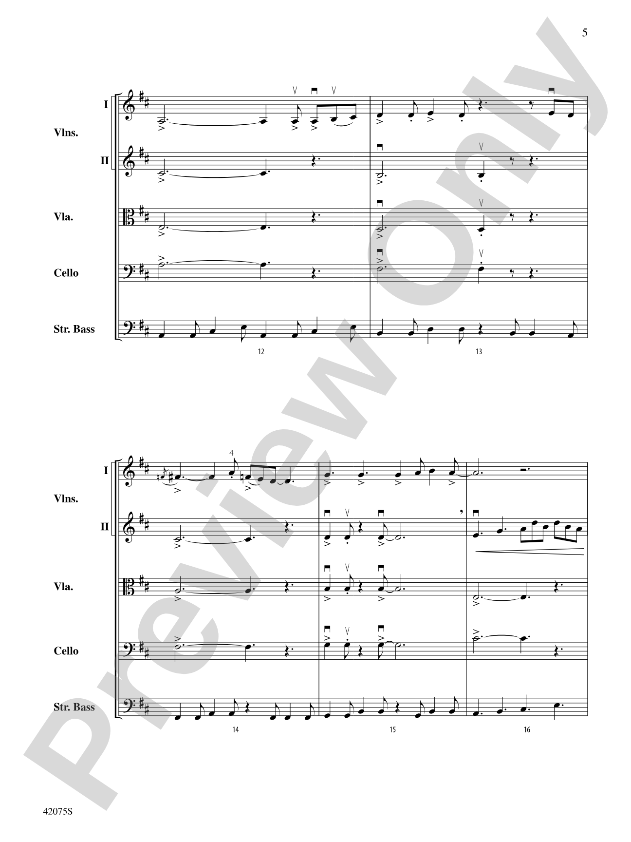 You Didn't Ask Me: String Orchestra Conductor Score & Parts