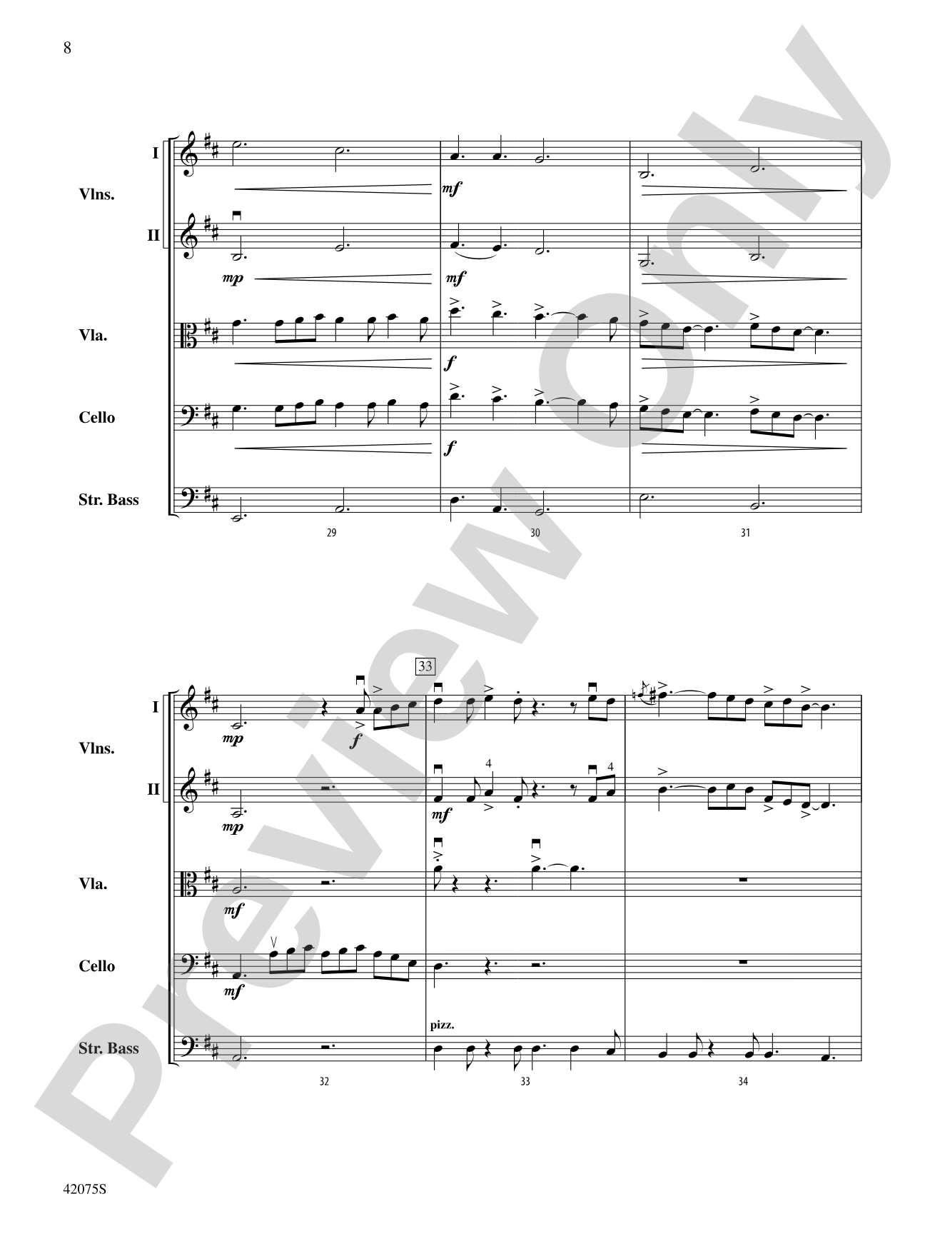 You Didn't Ask Me: String Orchestra Conductor Score & Parts