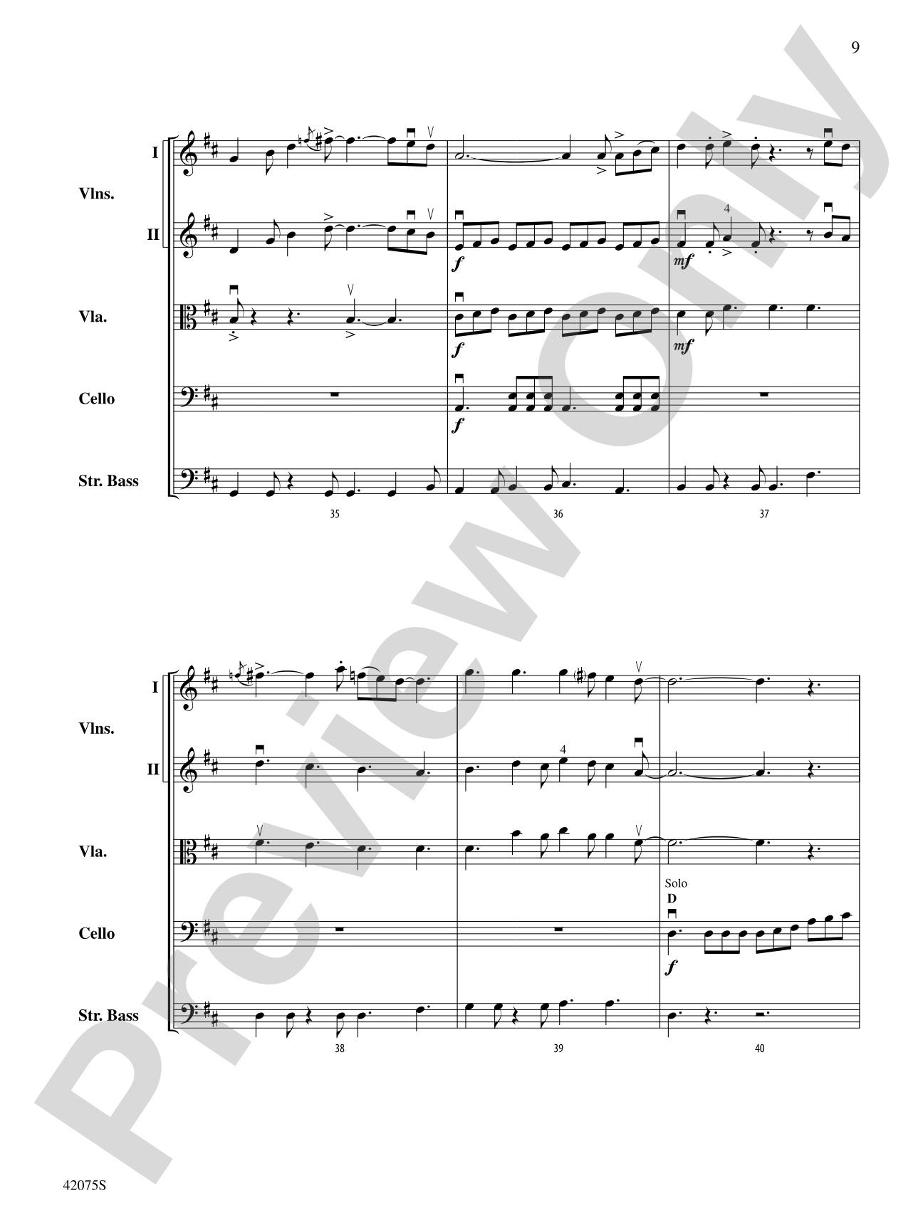 You Didn't Ask Me: String Orchestra Conductor Score & Parts
