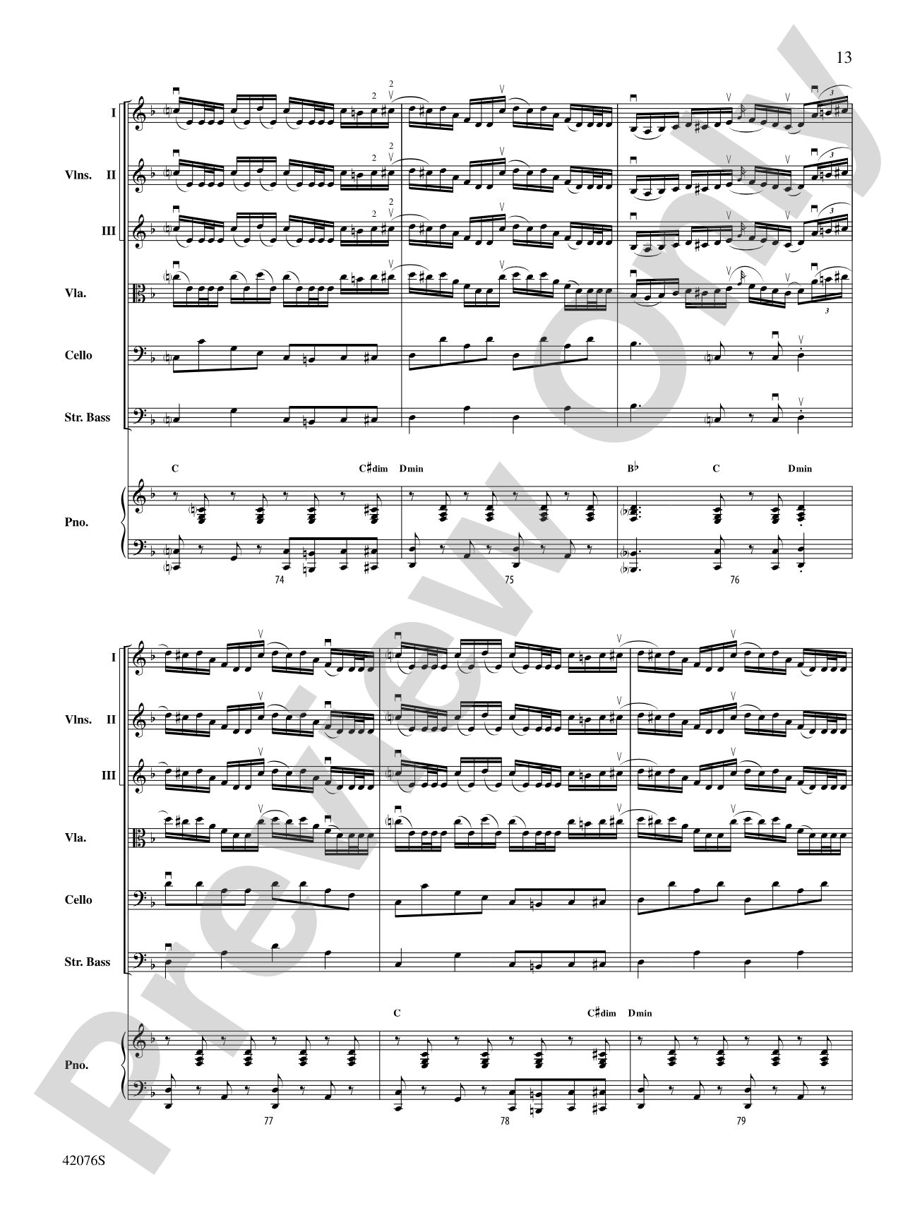 Celtic Canon: String Orchestra Conductor Score & Parts