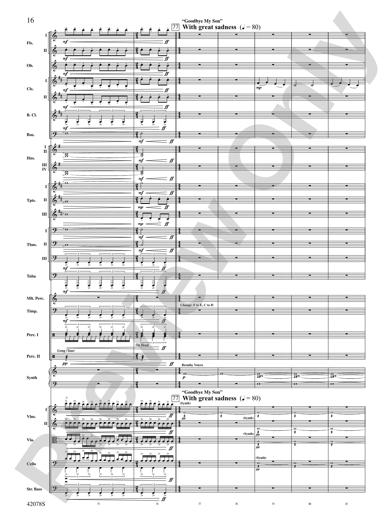 Man of Steel, Selections from: Full Orchestra Conductor Score & Parts