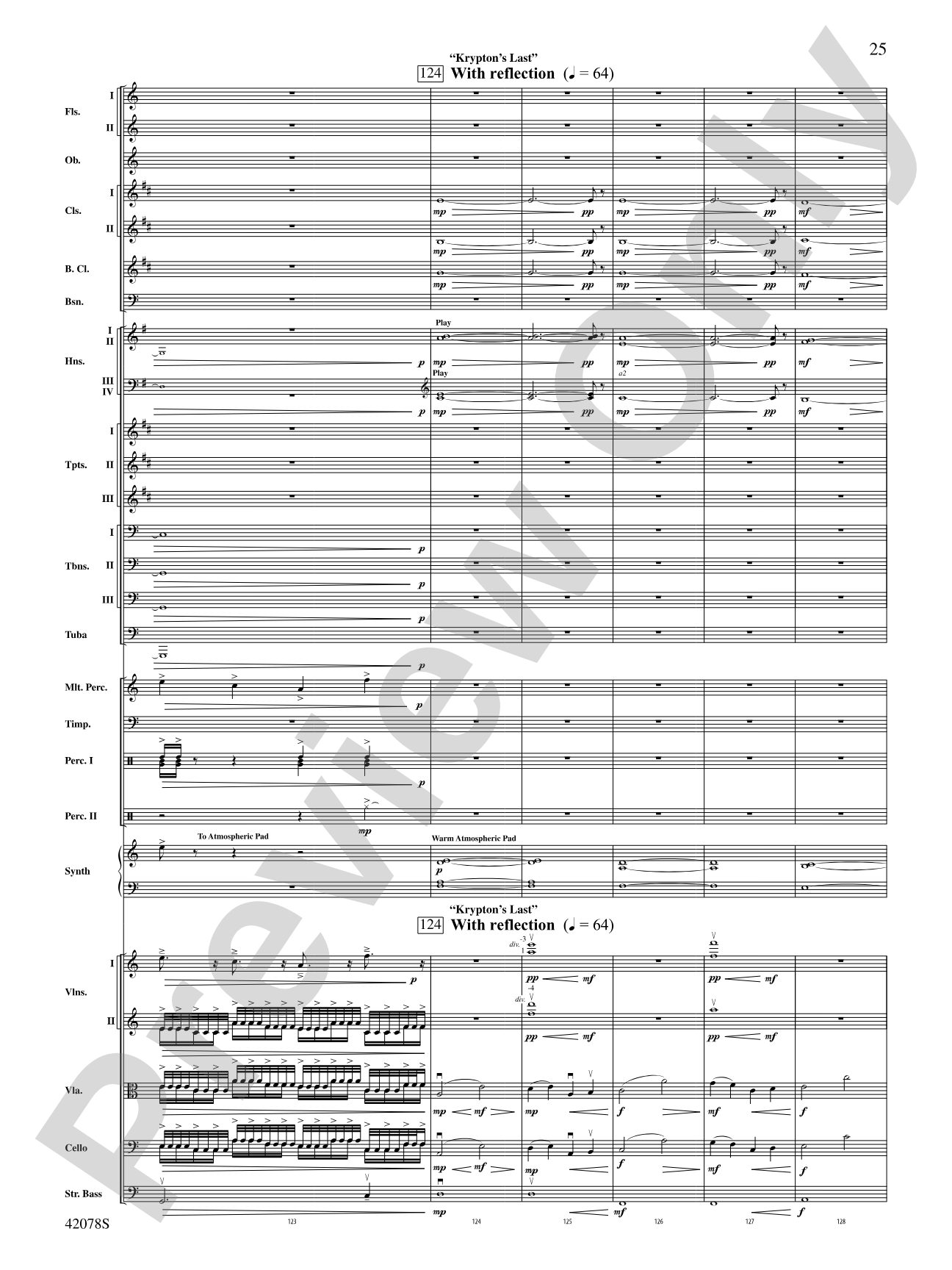 Man of Steel, Selections from: Full Orchestra Conductor Score & Parts