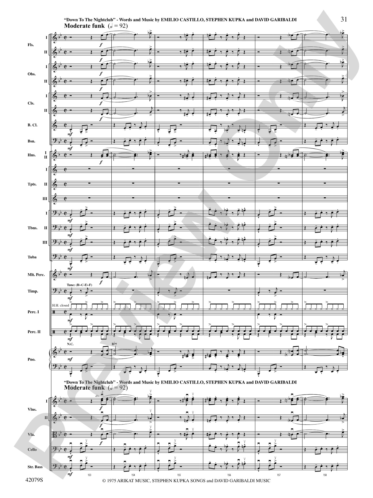 Tower of Power Greatest Hits: Full Orchestra Conductor Score & Parts