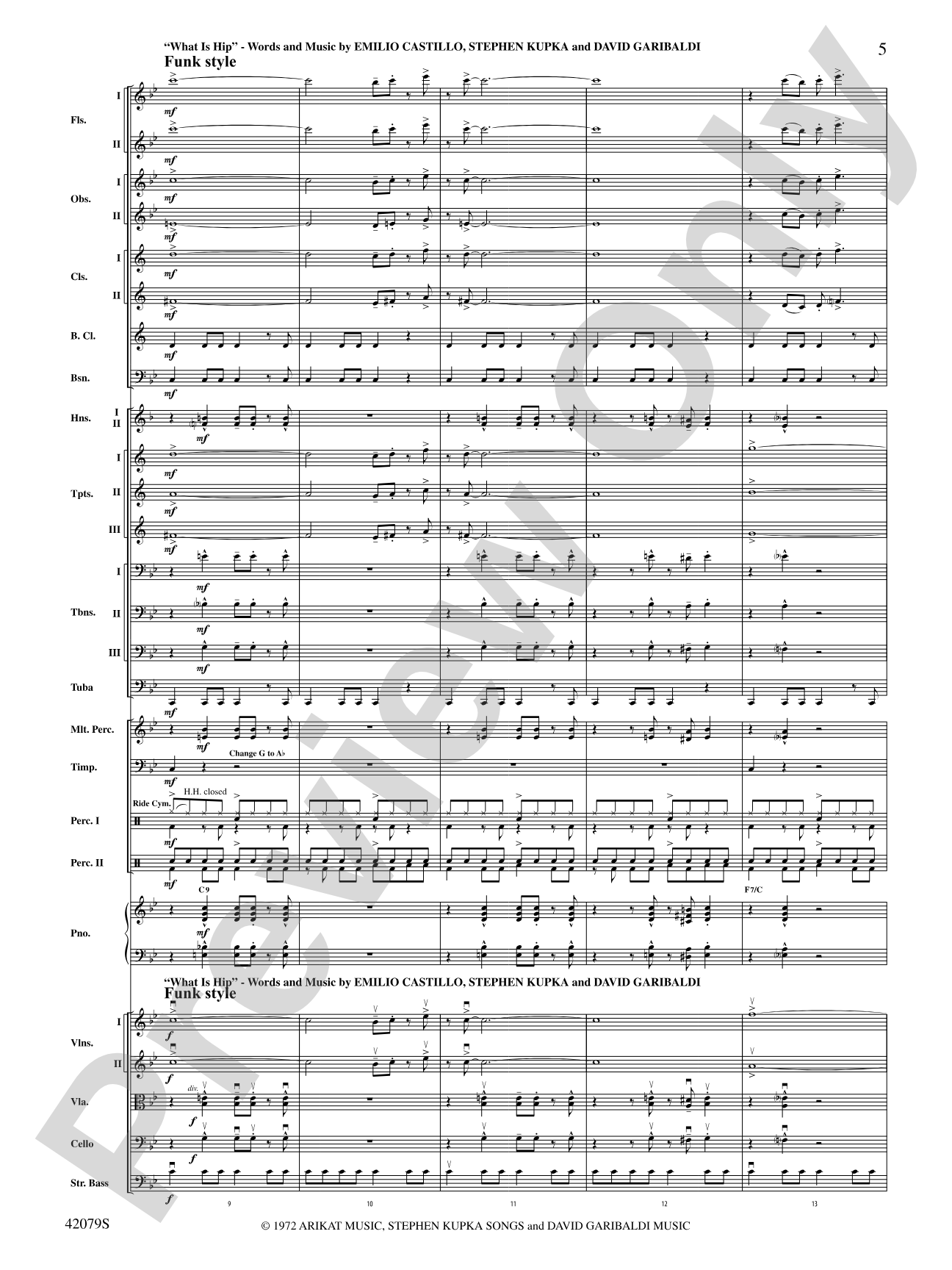 Tower of Power Greatest Hits: Full Orchestra Conductor Score & Parts