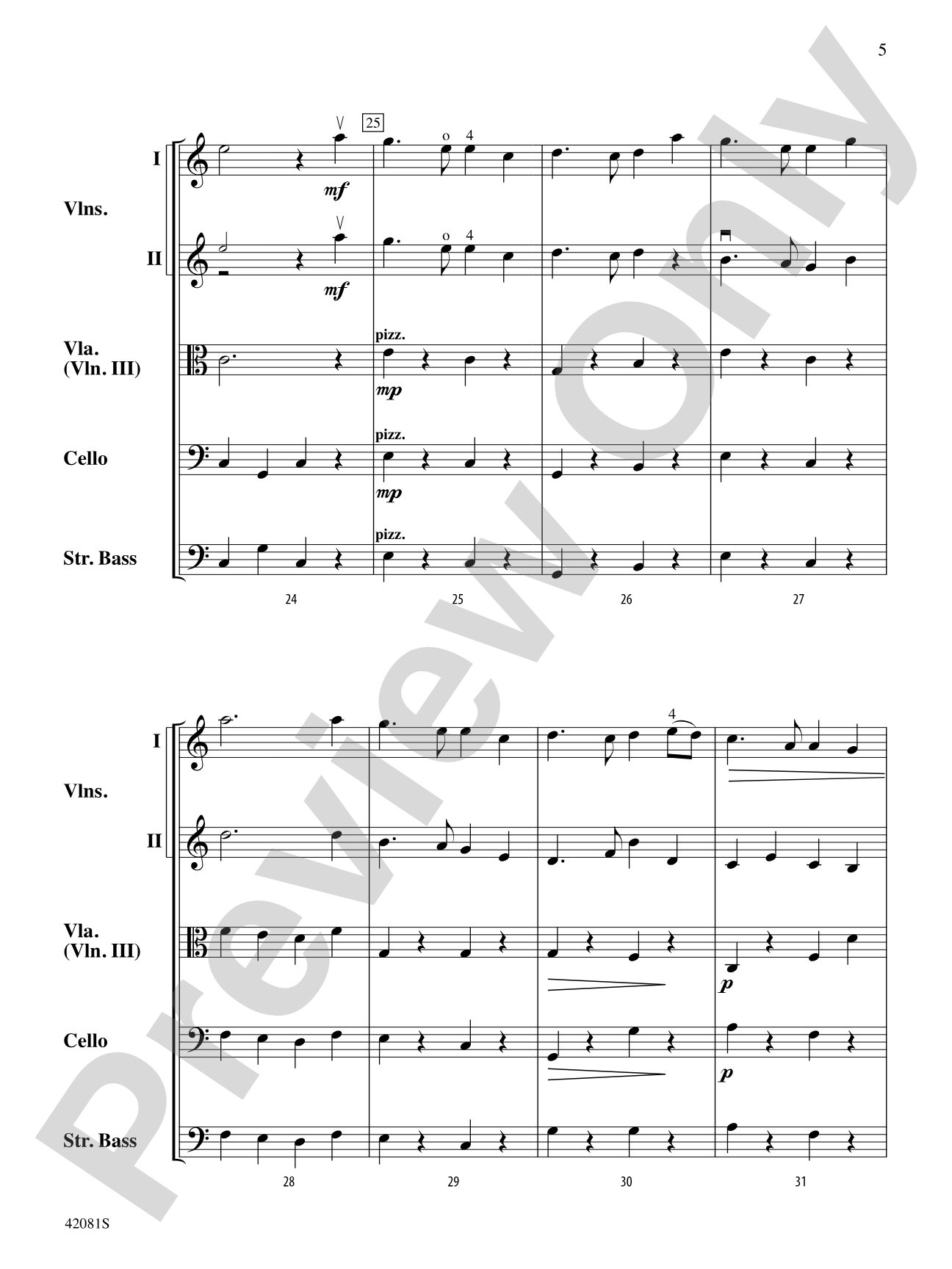 Auld Lang Syne: String Orchestra Conductor Score & Parts